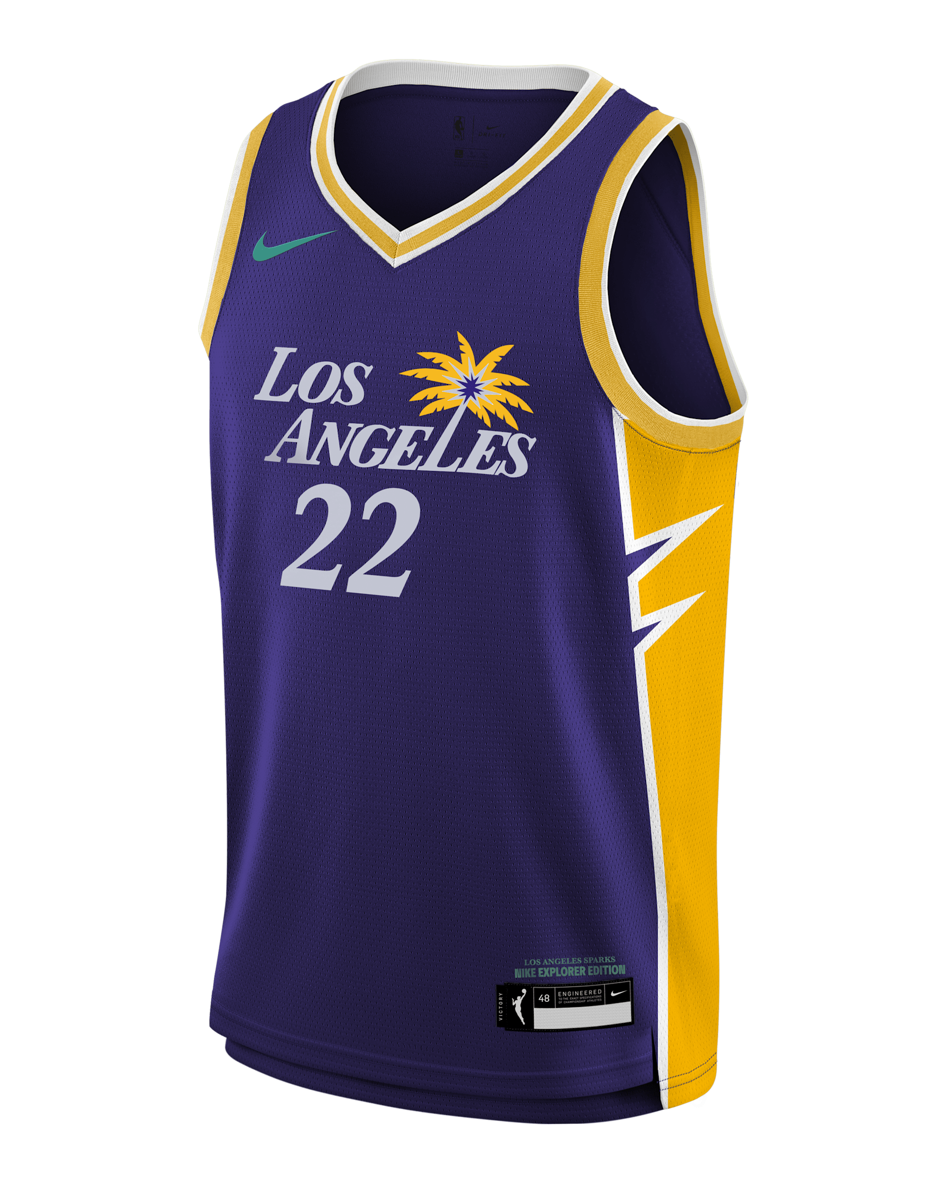 Cameron Brink Los Angeles Sparks 2024 Explorer Edition Big Kids' Nike Dri-FIT WNBA Swingman Jersey - Field Purple