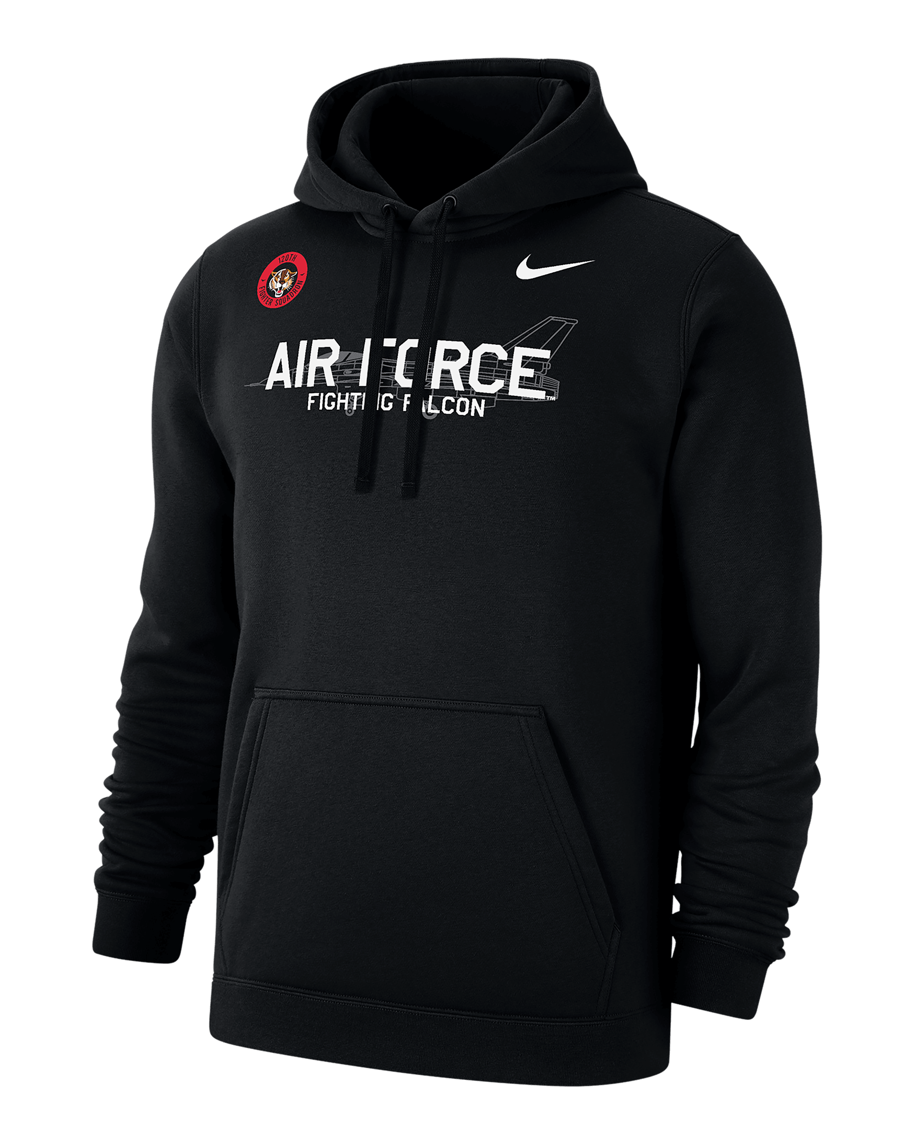 Air Force Club Fleece Men's Nike College Pullover Hoodie - Black