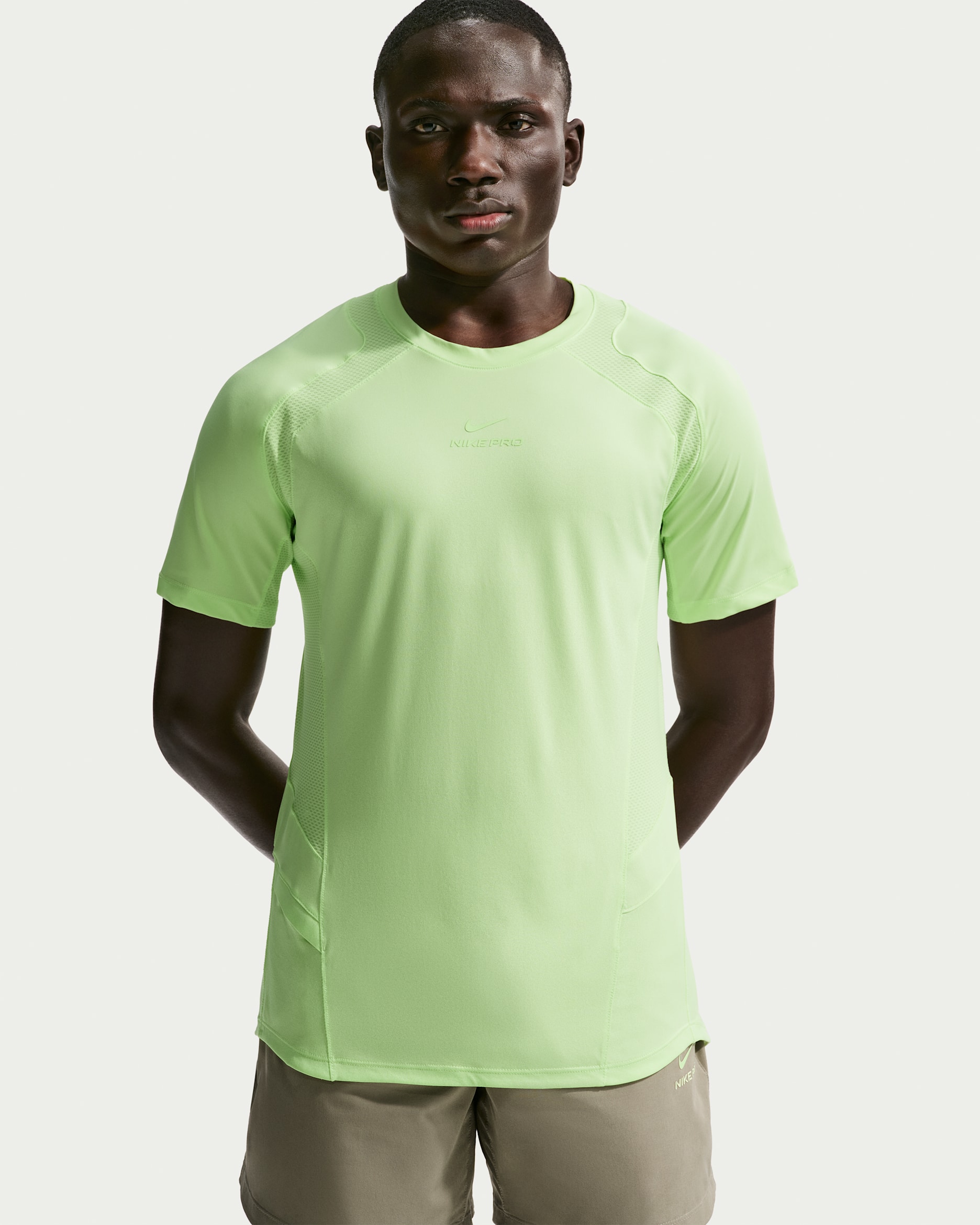 Nike Pro Training Dri-FIT ADV Kurzarmshirt (Herren) - Light Liquid Lime/Light Liquid Lime/Light Liquid Lime