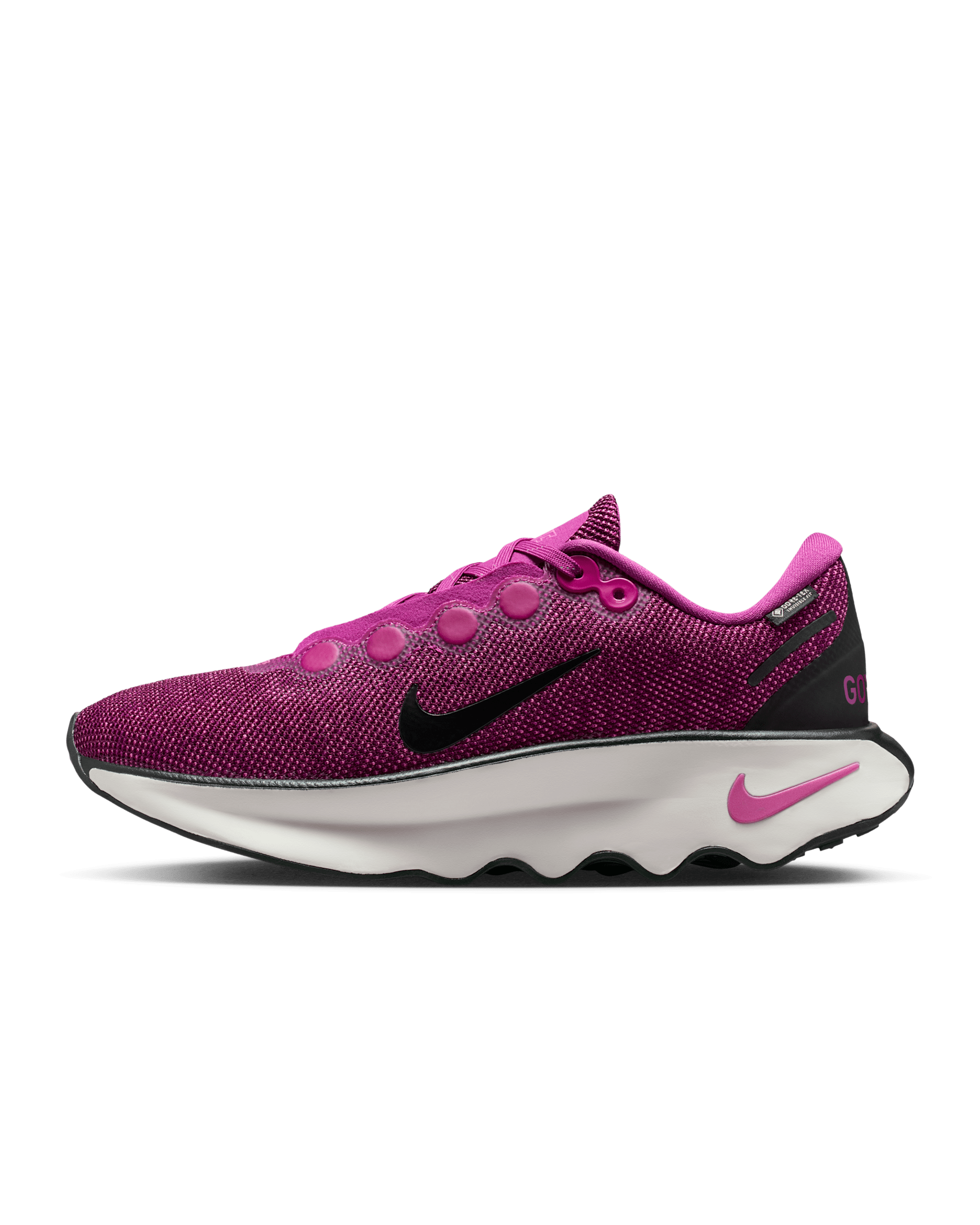 Nike Motiva GORE-TEX Women's Waterproof Walking Shoes - Bordeaux/Fire Pink/Cactus Flower