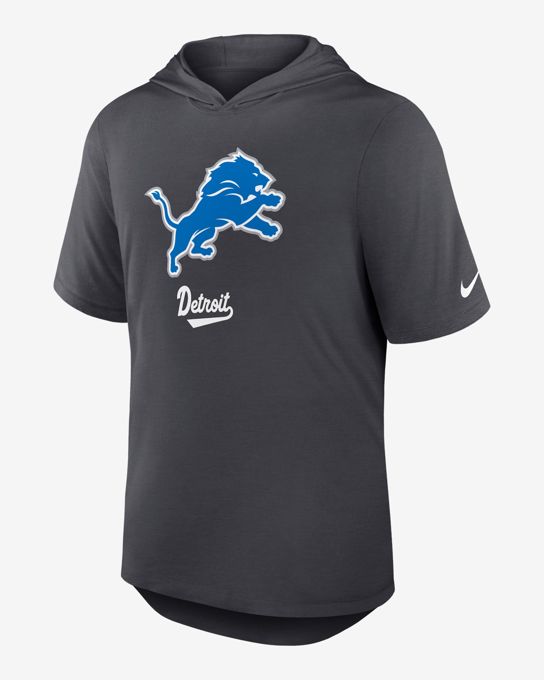 Detroit Lions Men's Nike Dri-FIT NFL Hooded T-Shirt - Anthracite