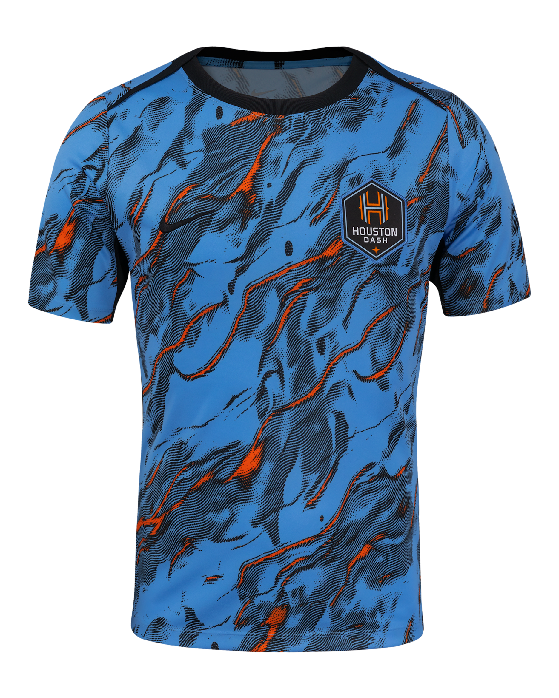 Houston Dash 2025 Men's Nike NWSL Short-Sleeve Pre-Match Top - Burgundy Crush/Gym Red