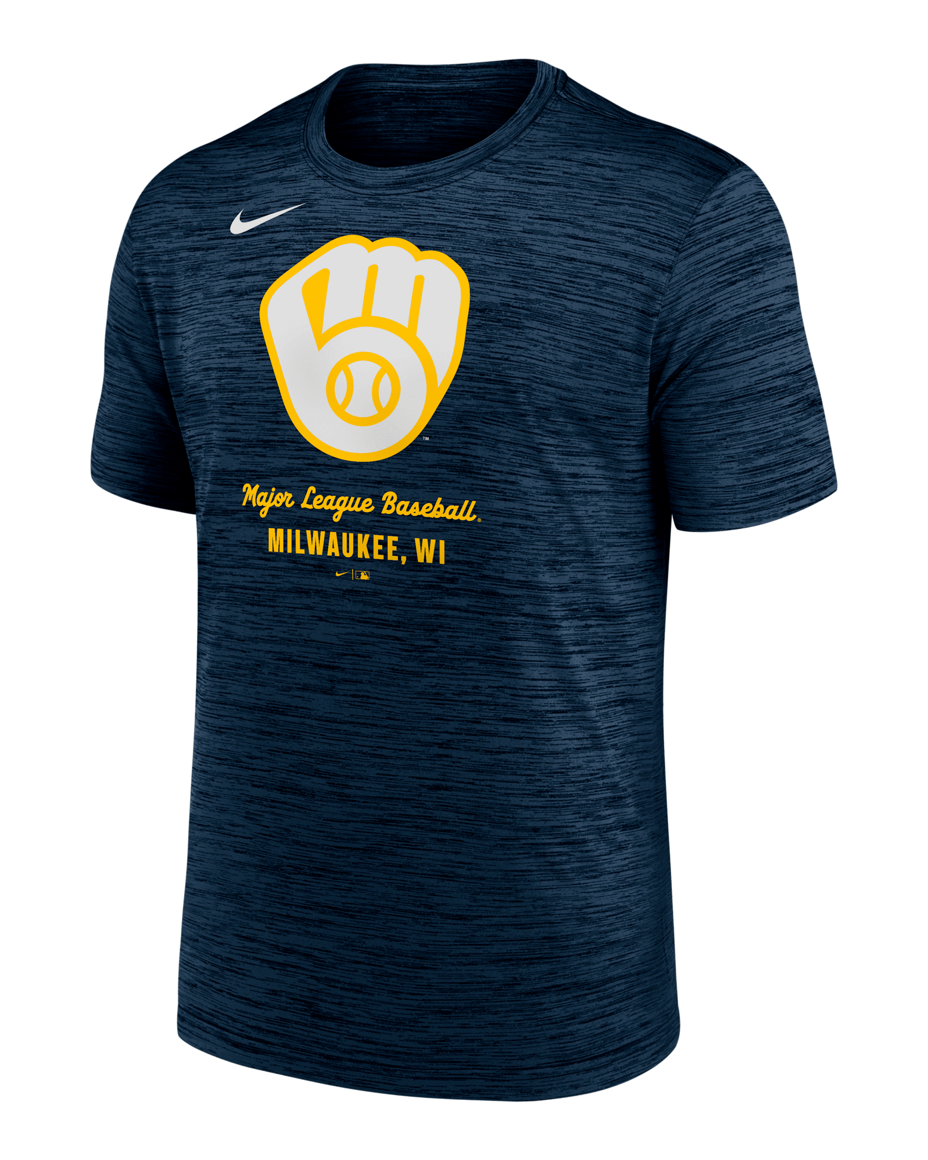 Milwaukee Brewers Velocity Men's Nike Dri-FIT MLB T-Shirt - Navy