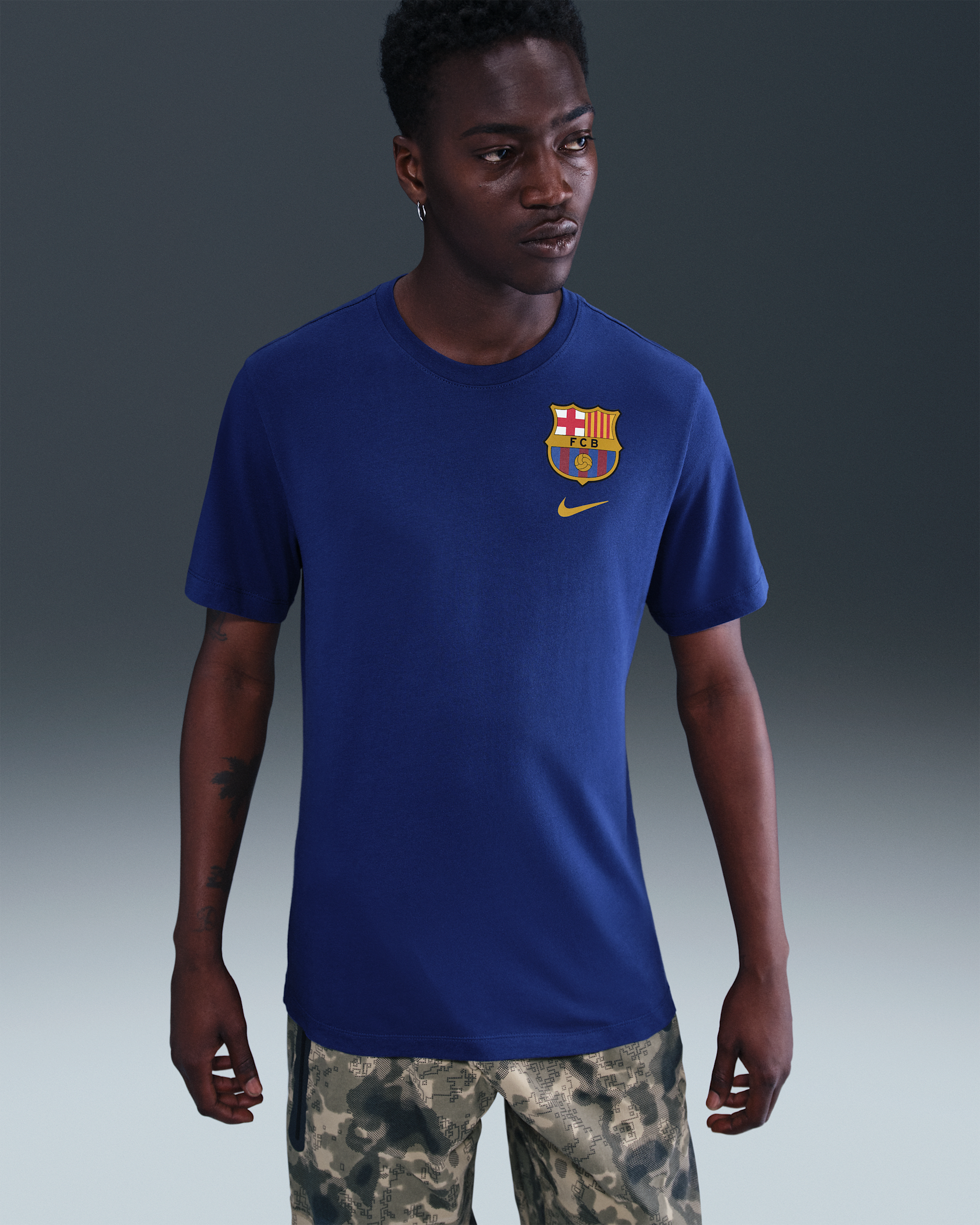 FC Barcelona Men's Nike Soccer T-Shirt - Deep Royal Blue