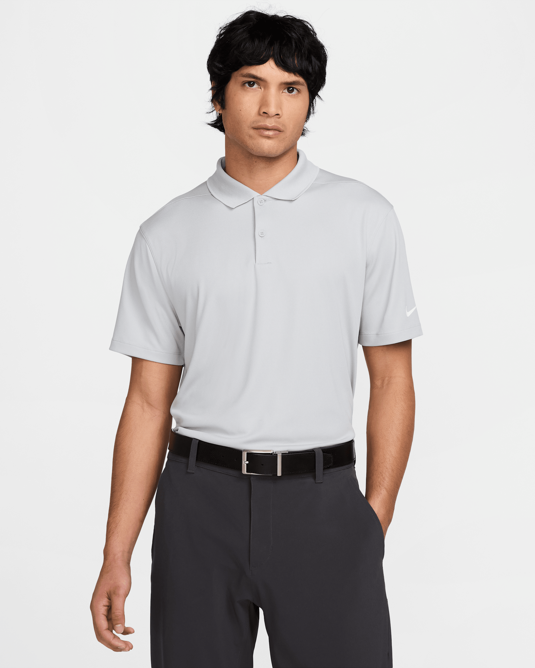 Polo de golf para hombre Nike Dri-FIT Victory - Gris lobo/Blanco