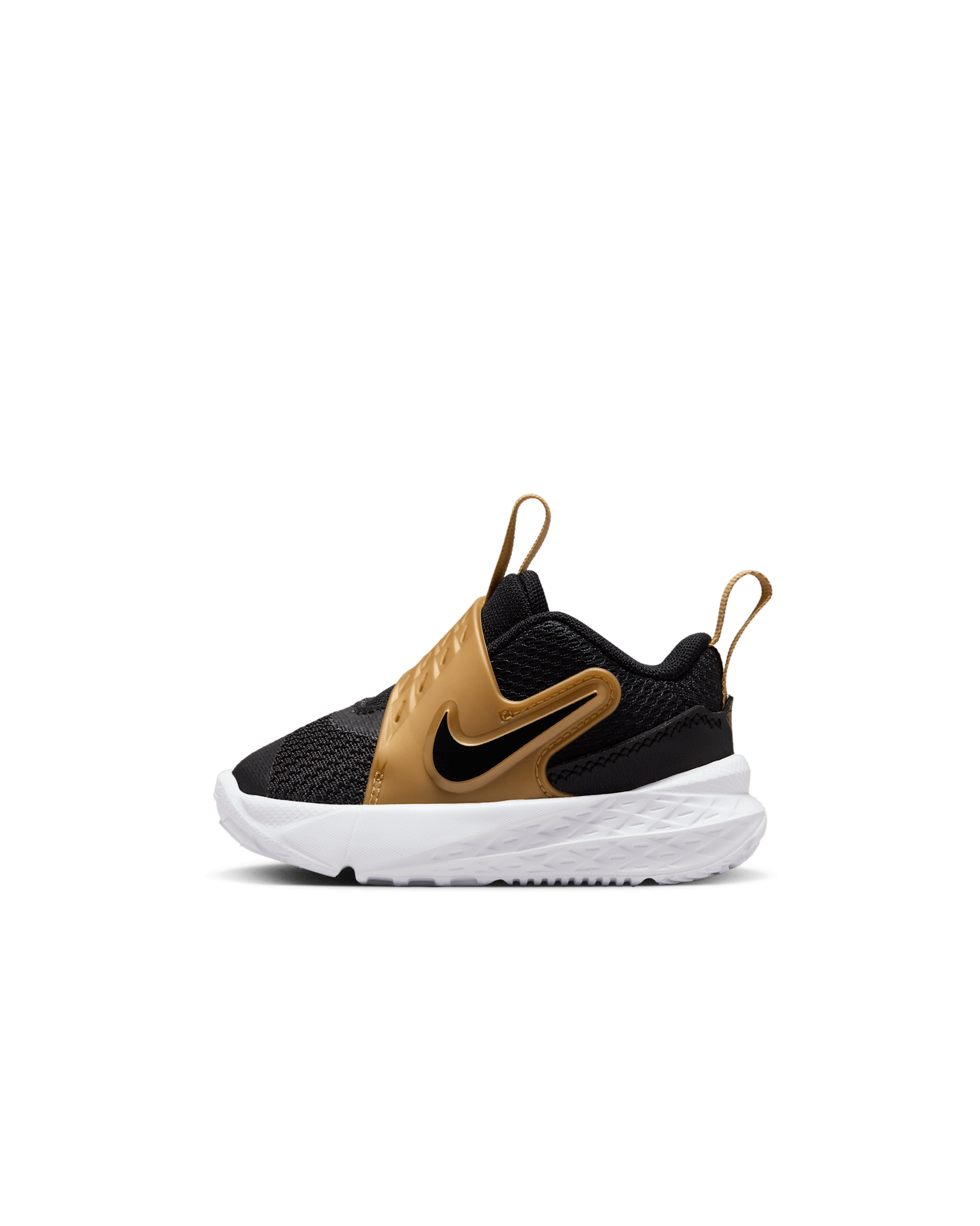 รองเท้าทารก/เด็กวัยหัดเดิน Nike Team Hustle D 12 - ดำ/Metallic Gold/ขาว/ดำ