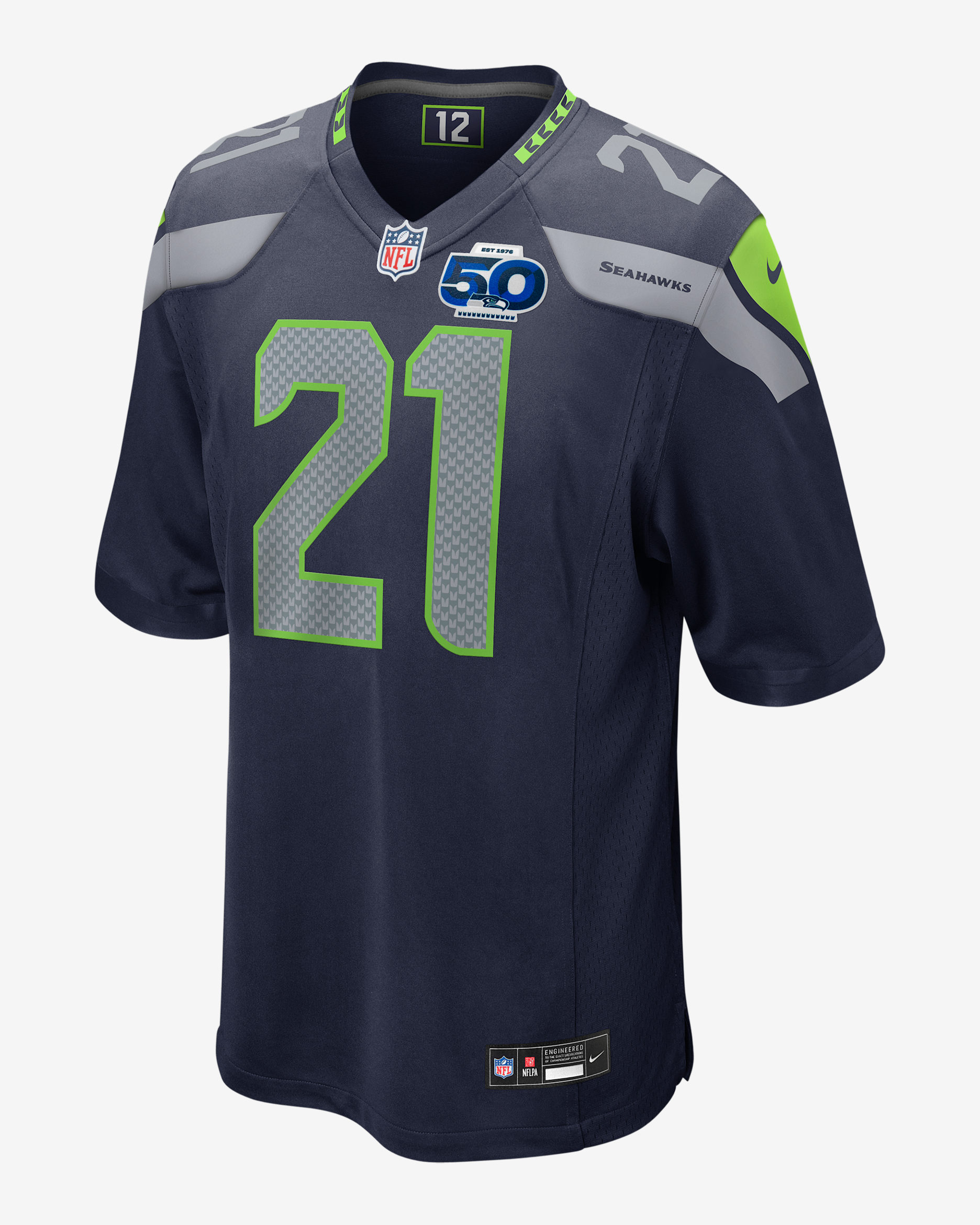 Devon Witherspoon Seattle Seahawks 50th Anniversary Men's Nike NFL Game Jersey - Navy