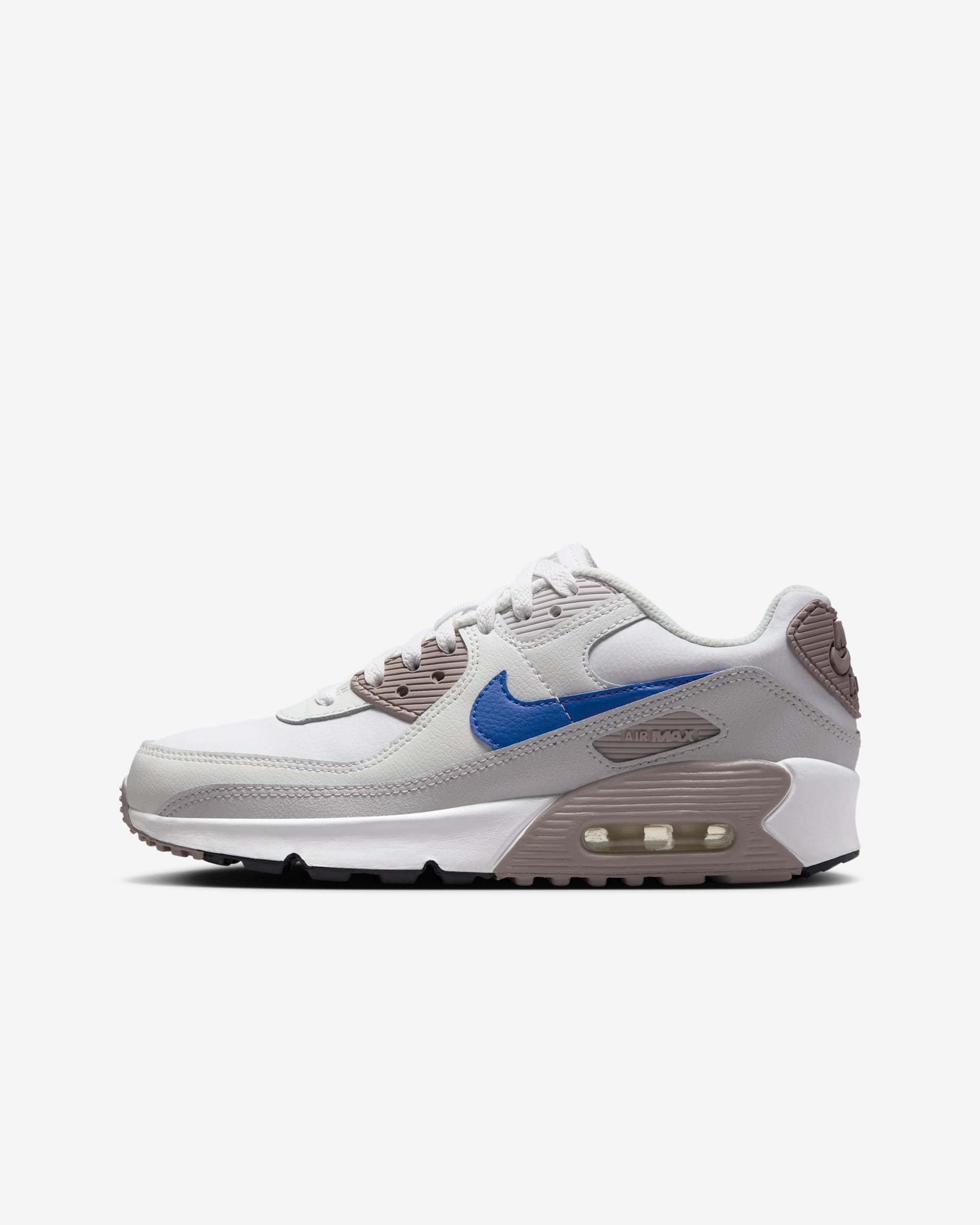 Nike Air Max 90 大童鞋款 - 白色/College Grey/Summit White/Racer Blue