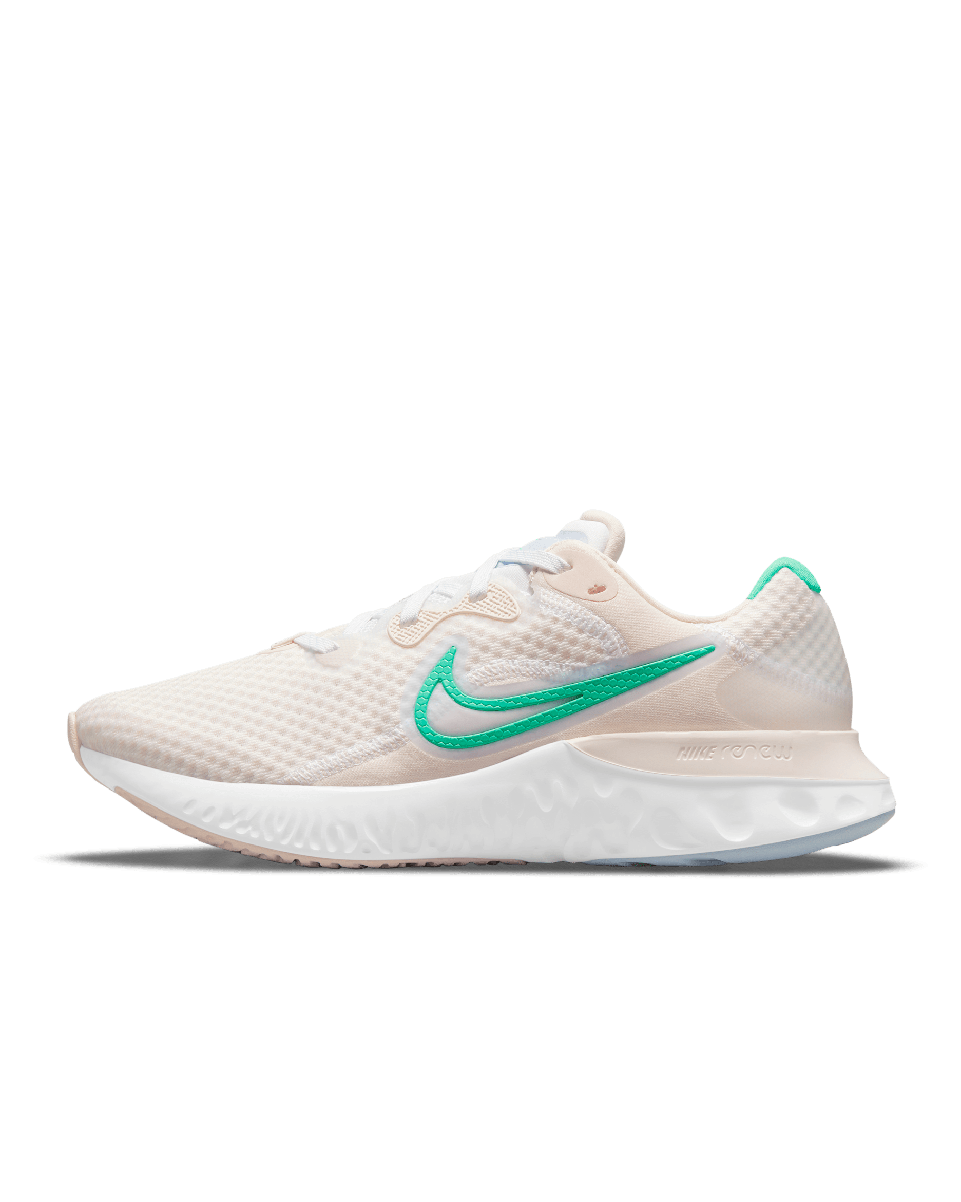 Nike Renew Run 2 Women's Road Running Shoes - White/Light Soft Pink/Hydrogen Blue/Menta