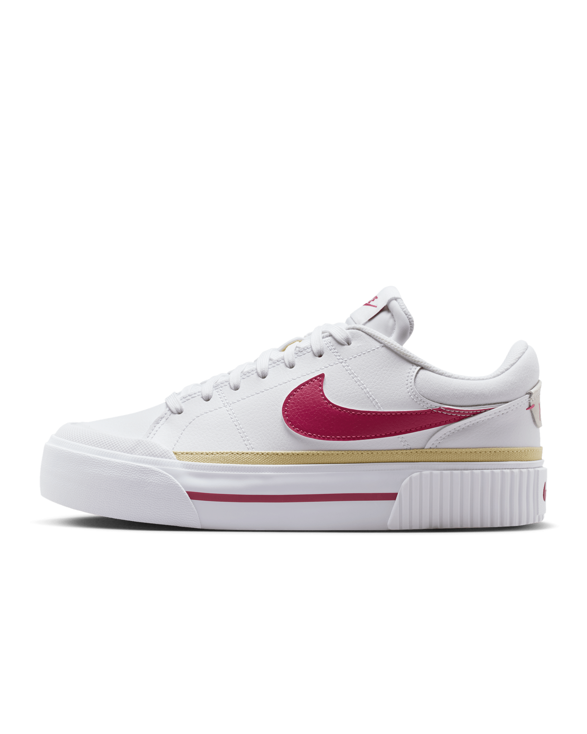 รองเท้าผู้หญิง Nike Court Legacy Lift - ขาว/Team Gold/Sweet Beet