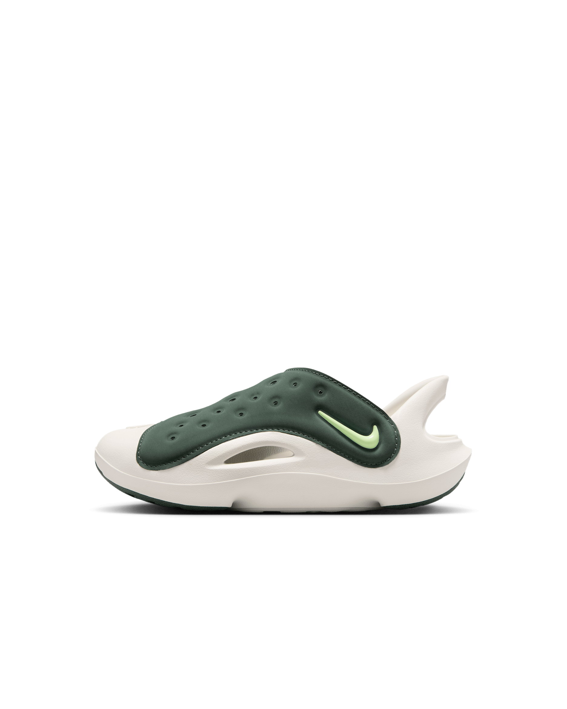 Nike Aqua Swoosh Little Kids' Sandals - Vintage Green/Sail/Barely Volt