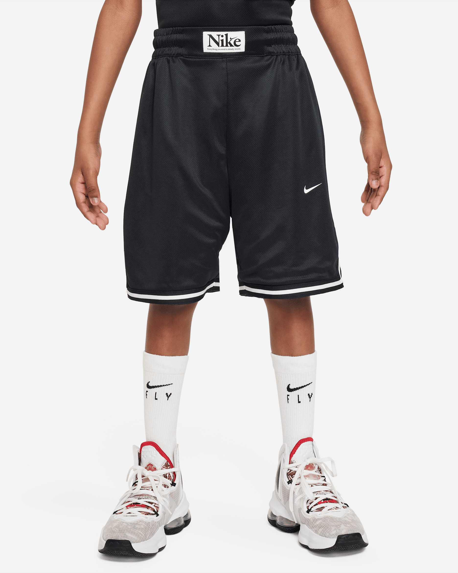 Nike DNA Culture of Basketball Older Kids' Reversible Basketball Shorts - Black/Light Smoke Grey/White