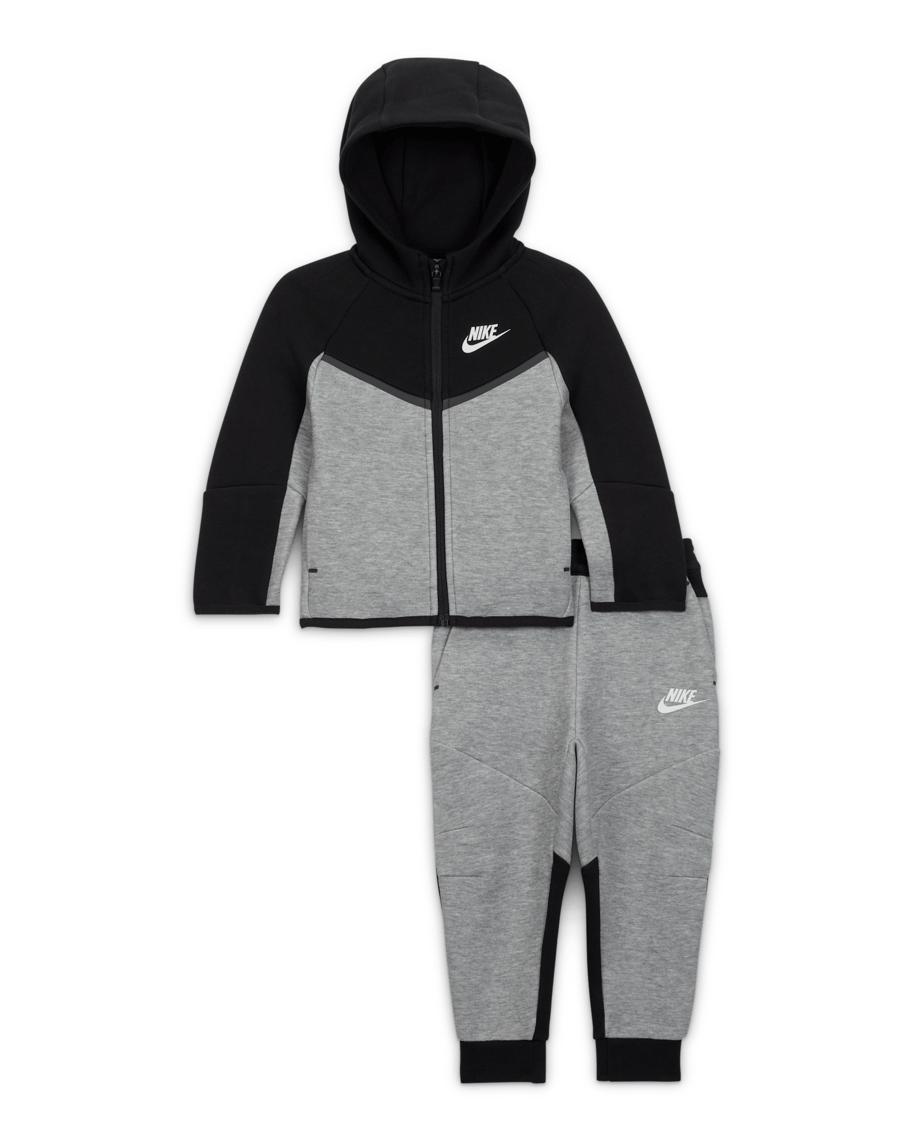 Ensemble deux pièces à zip Nike Sportswear Tech Fleece pour bébé - Dark Grey Heather/Noir