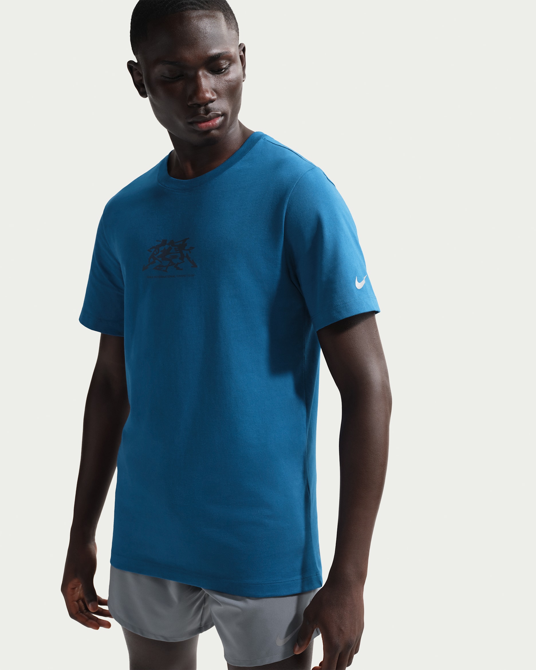 Nike Men's Dri-FIT Running T-Shirt - Court Blue