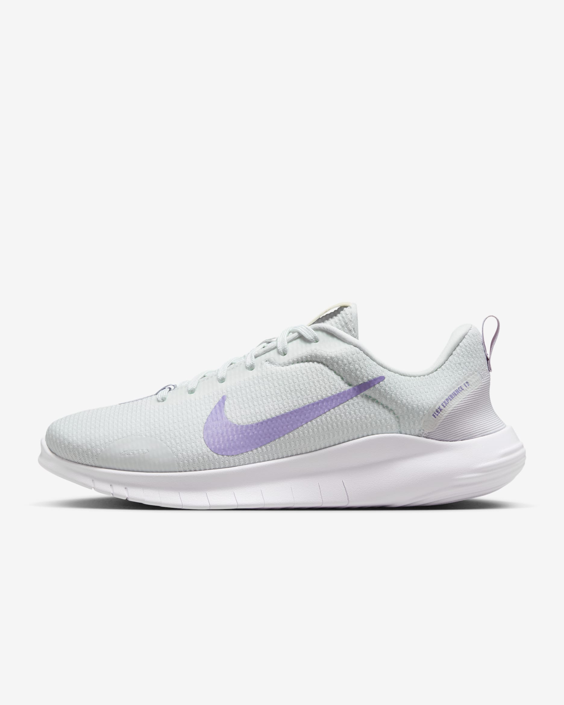 Tenis de correr en pavimento para mujer Nike Flex Experience Run 12 - Blanco cumbre/Uva ligero/Blanco/Hielo lila
