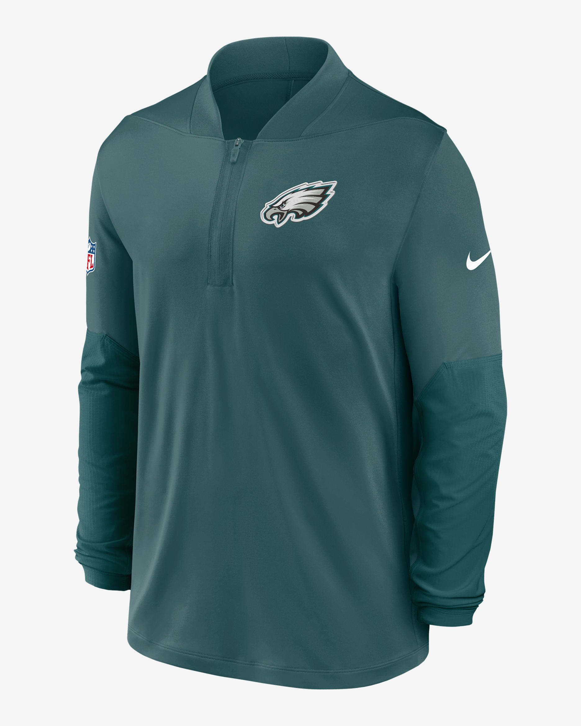 Philadelphia Eagles Feel The Pressure Men's Nike Dri-FIT NFL 1/2-Zip Top - Teal
