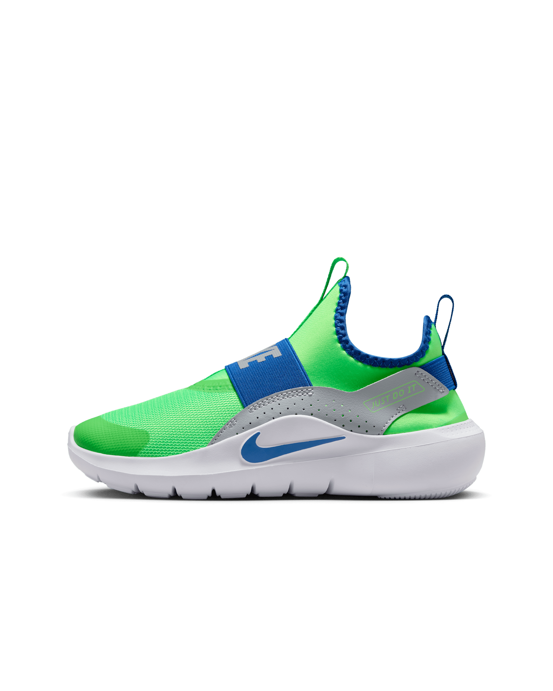 Tenis de correr para niños grandes Nike Flex Runner 4 - Verde strike/Gris lobo/Blanco/Royal juego
