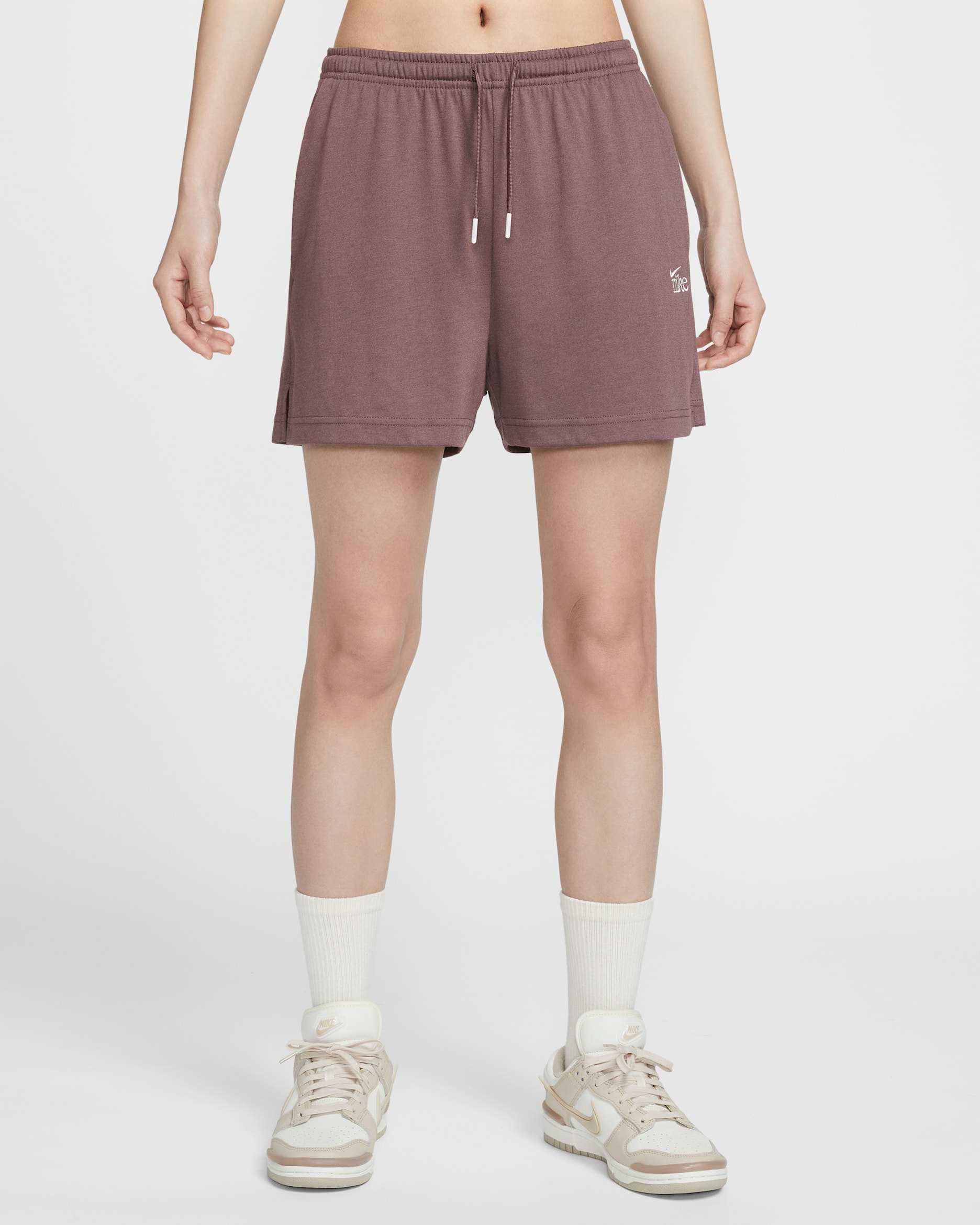Nike Sportswear Chill Knit Women's High-Waisted Lightweight Shorts - Tattoo/Chalk