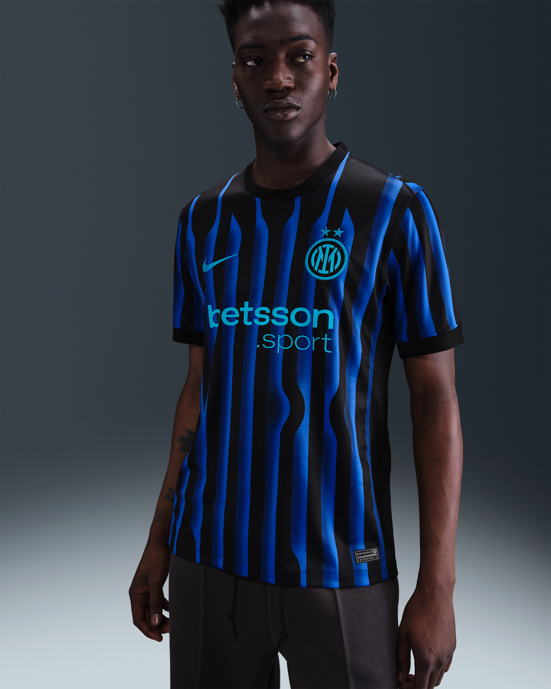 Inter Milan 2025/26 Stadium Home Men's Nike Dri-FIT Soccer Replica Jersey - Lyon Blue/Black/Chlorine Blue