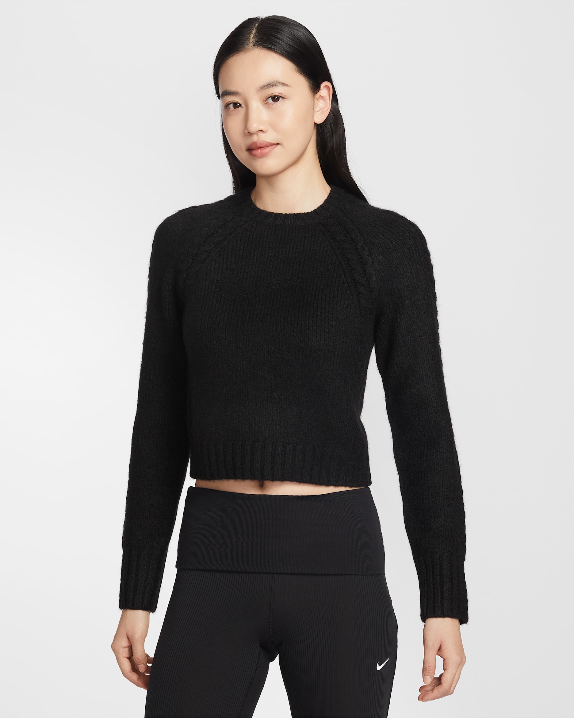 Nike Sportswear Chill Knit Women's Slim Long-Sleeve Jumper - Black/Black