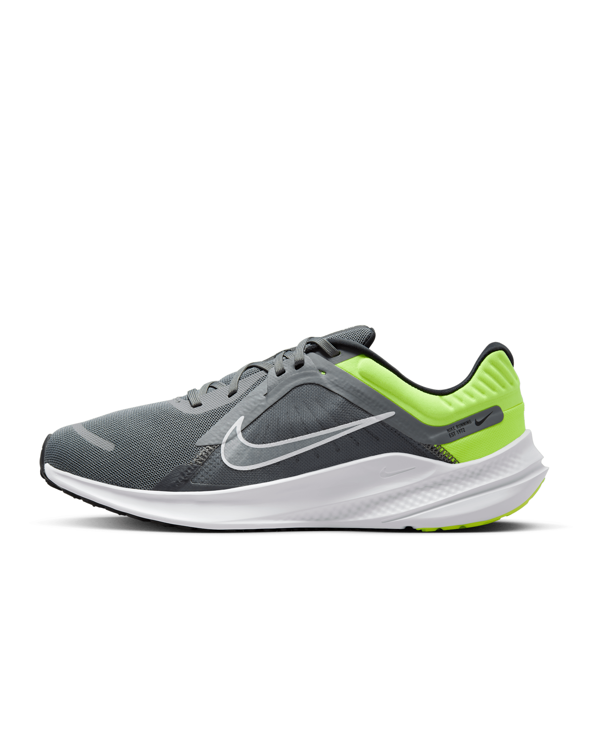 ナイキ クエスト 5 メンズ ロード ランニングシューズ - スモークグレー/ボルト/ブラック/ホワイト