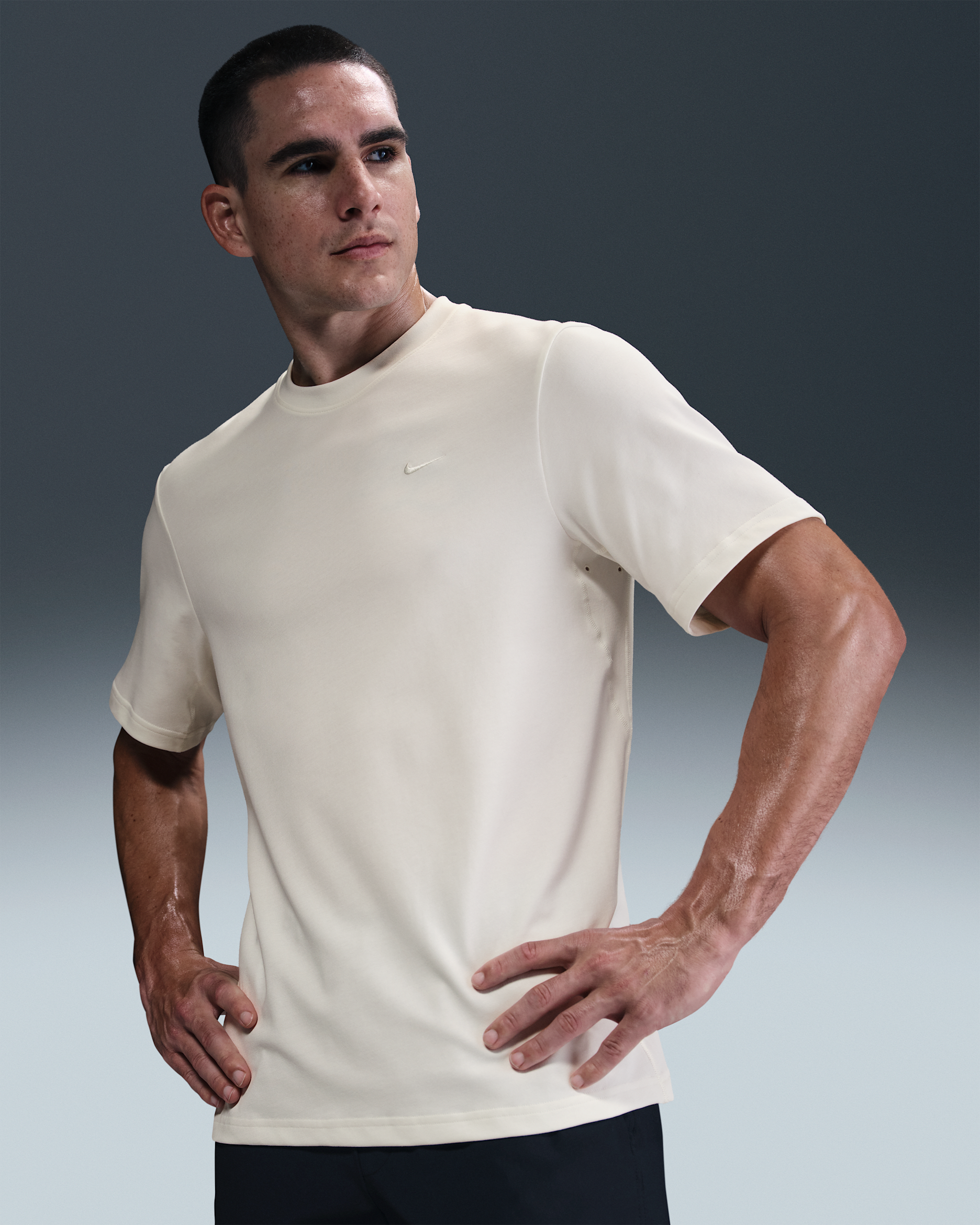 Nike Primary Men's Dri-FIT Short-Sleeve Versatile Top - Sail/Sail