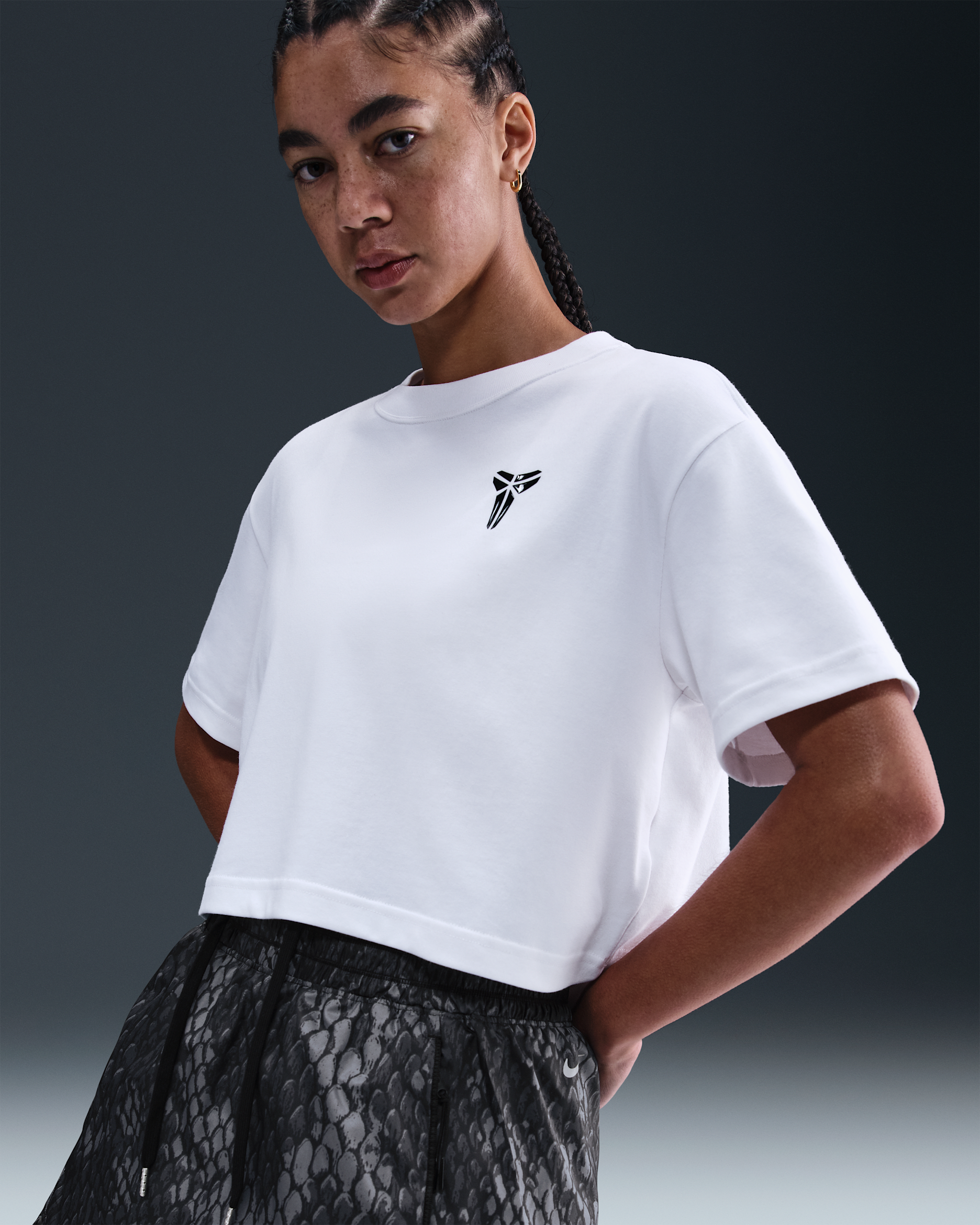 T-shirt corta da basket Dri-FIT Kobe – Donna - Bianco