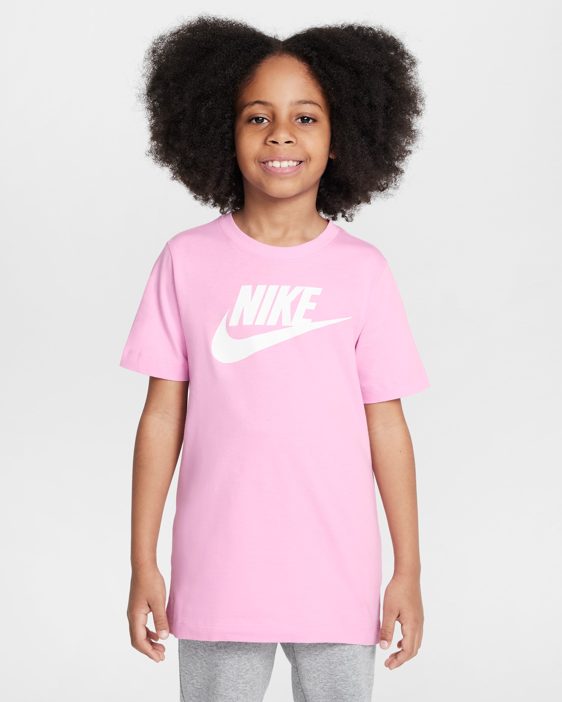 Nike Sportswear Big Kids' (Boys') T-Shirt - Pink Rise