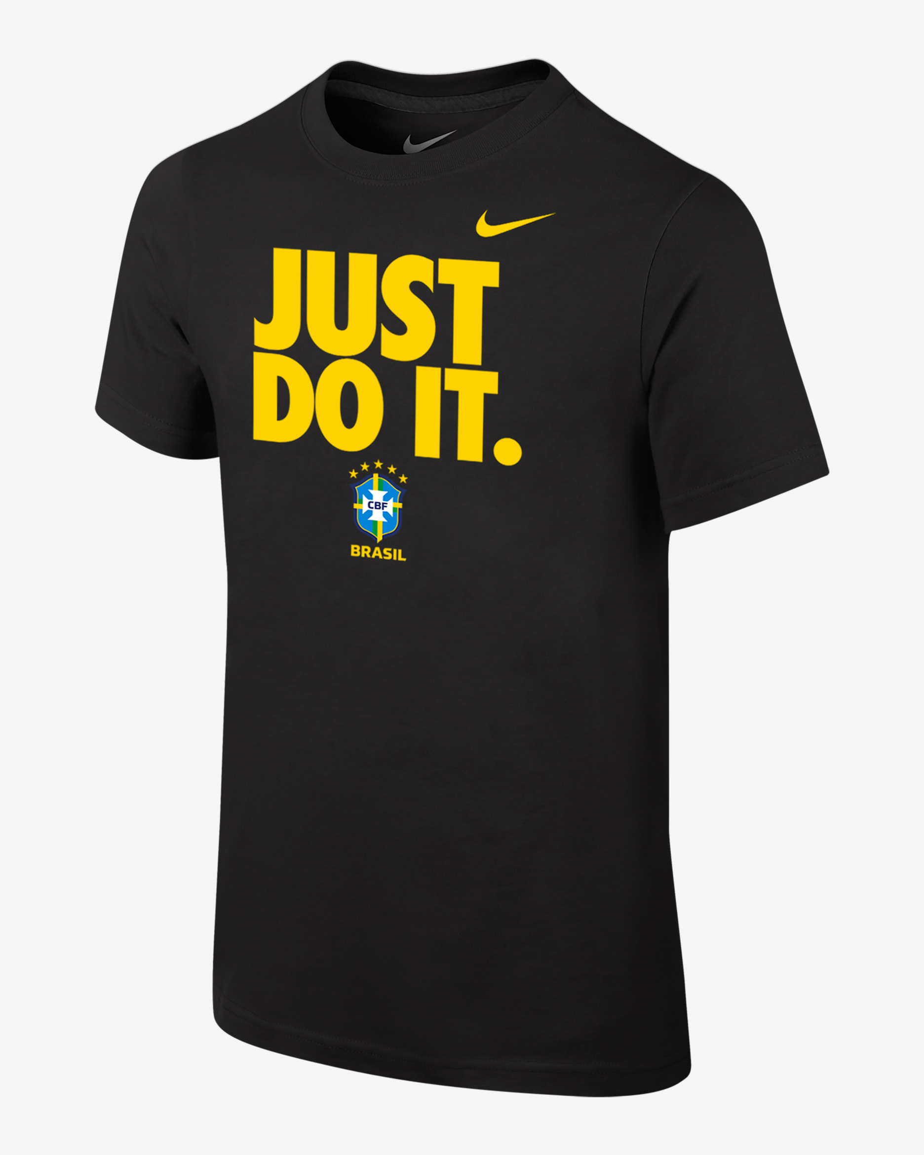 Brazil Big Kids' Nike Core T-Shirt - Black