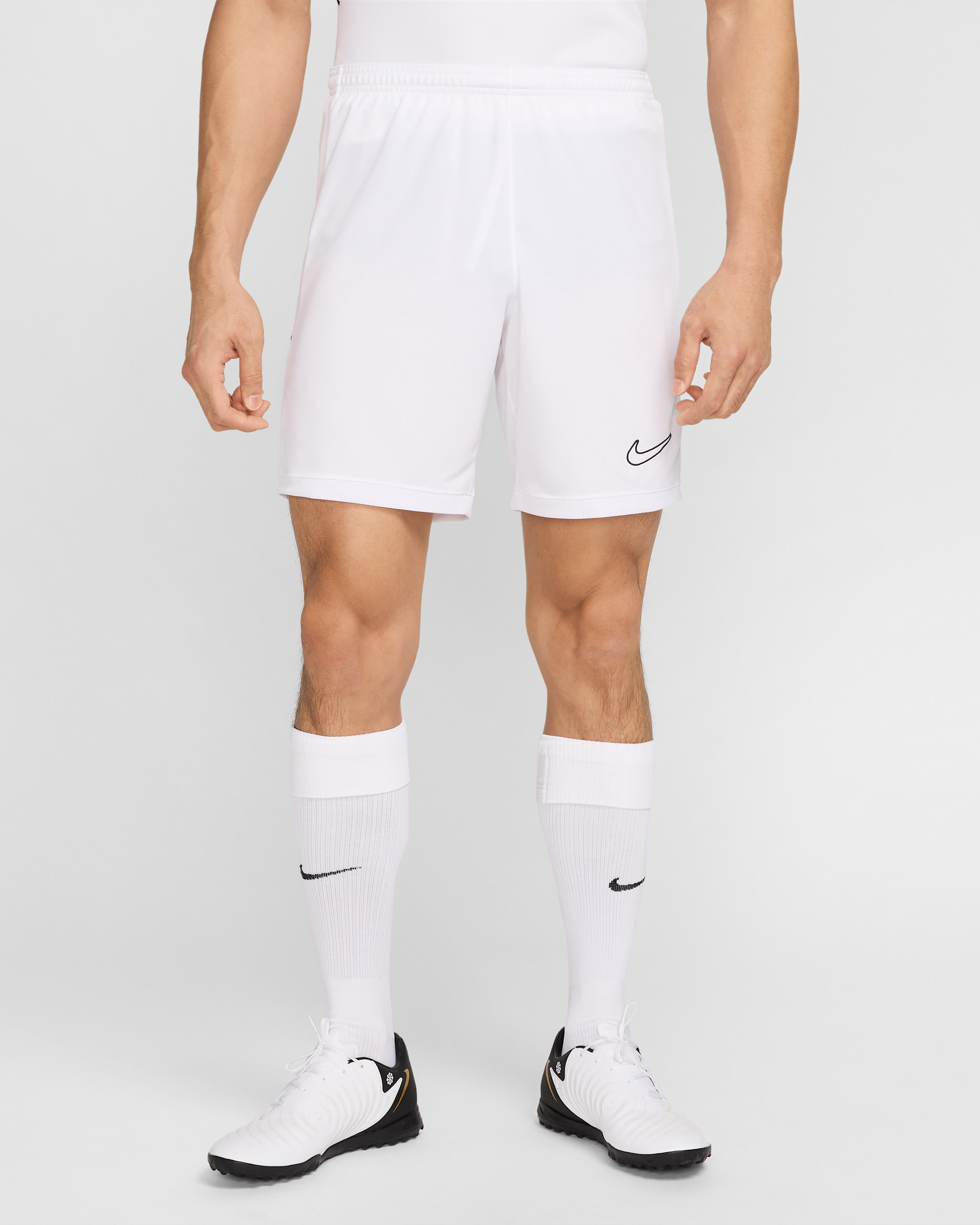 Shorts de fútbol Dri-FIT para hombre Nike Academy - Blanco/Blanco/Negro