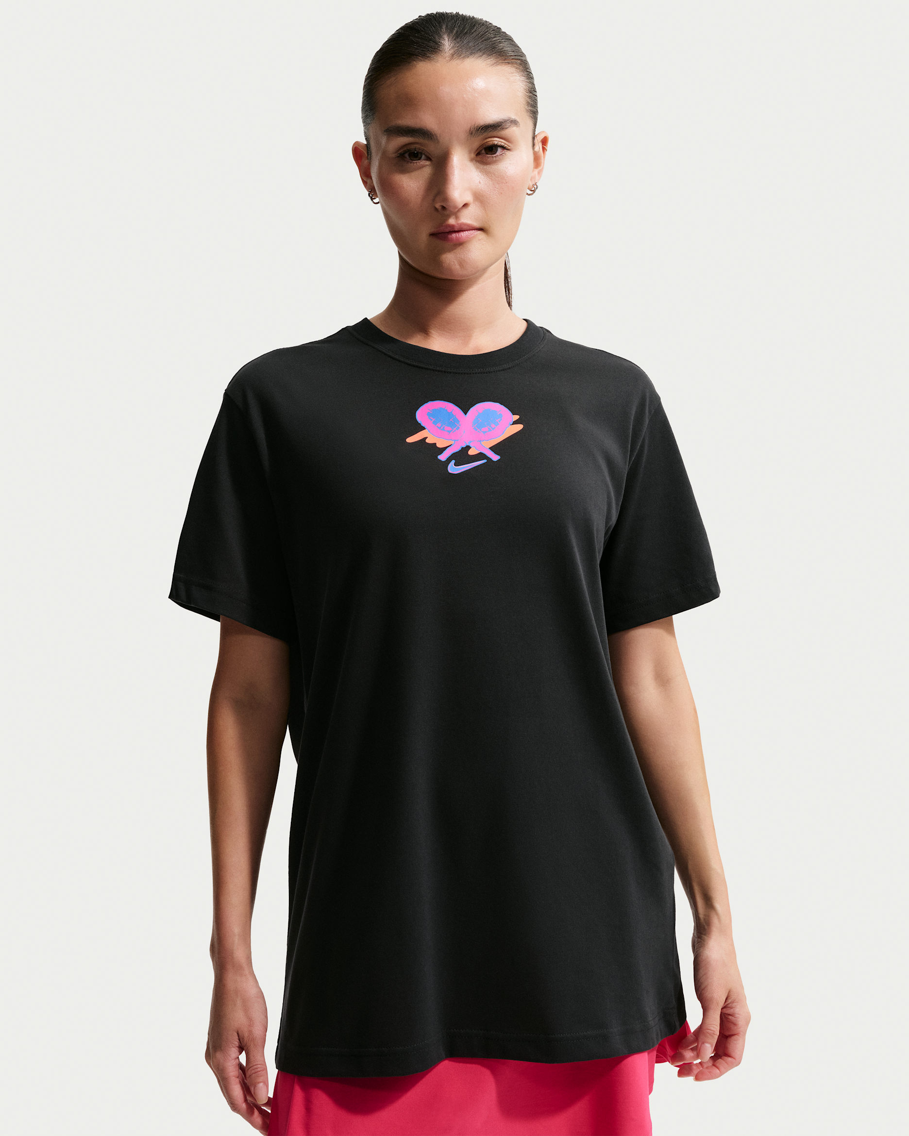 Dámské tenisové tričko Nike Slam Dri-FIT - Černá