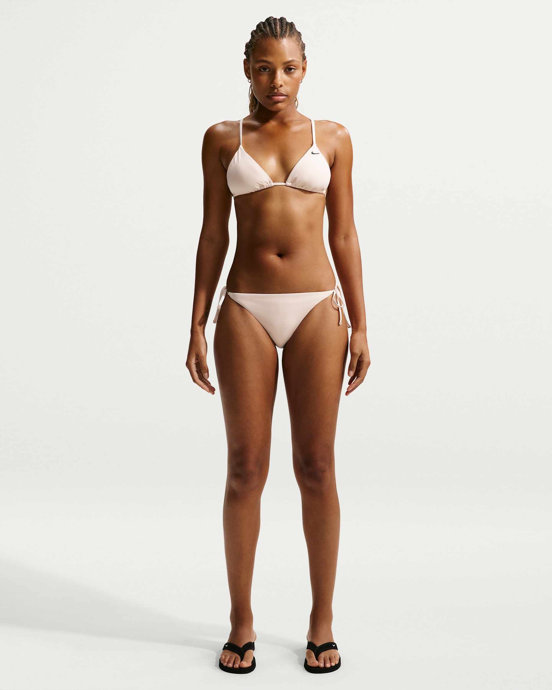 Parte de abajo de bikini con cordones para mujer Nike Swim Essential - Tiza