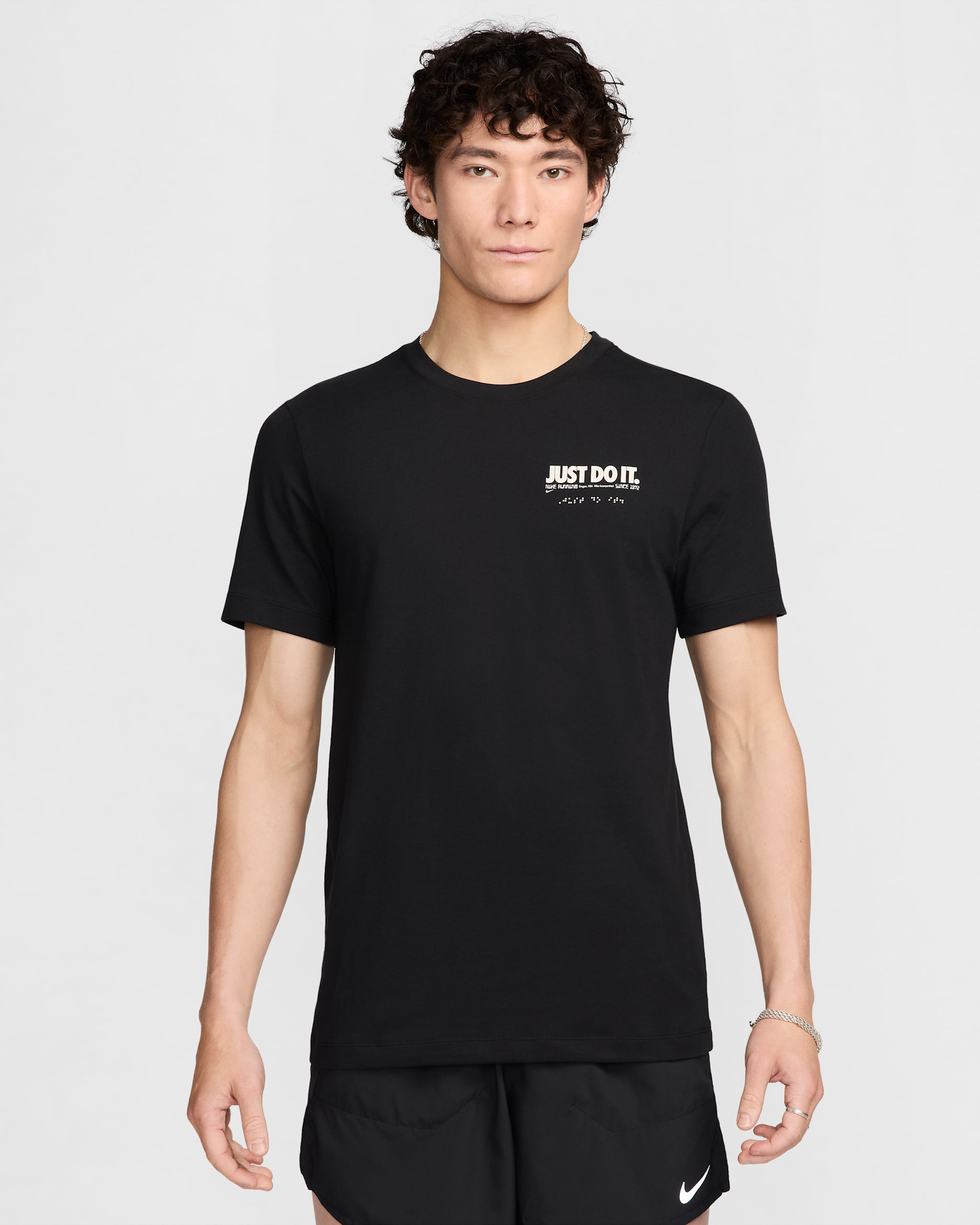 Nike Men's Dri-FIT Running T-Shirt - Black