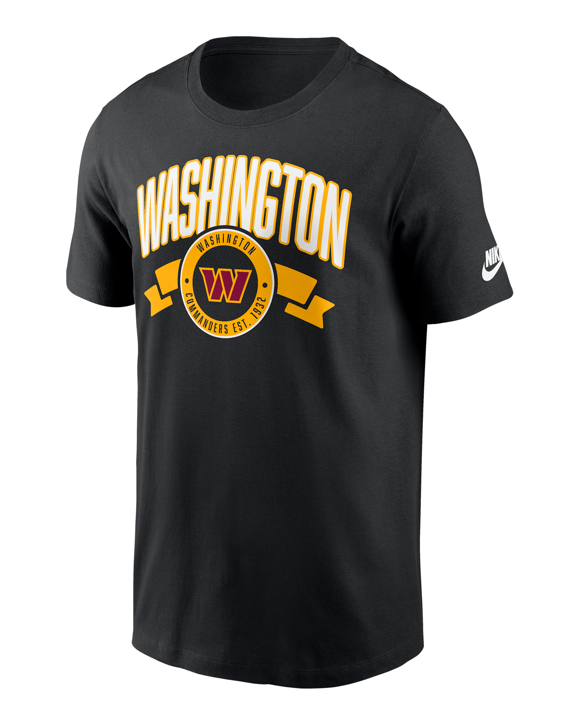 Washington Commanders Rewind Front And Back Hit Essential Men's Nike NFL T-Shirt - Black