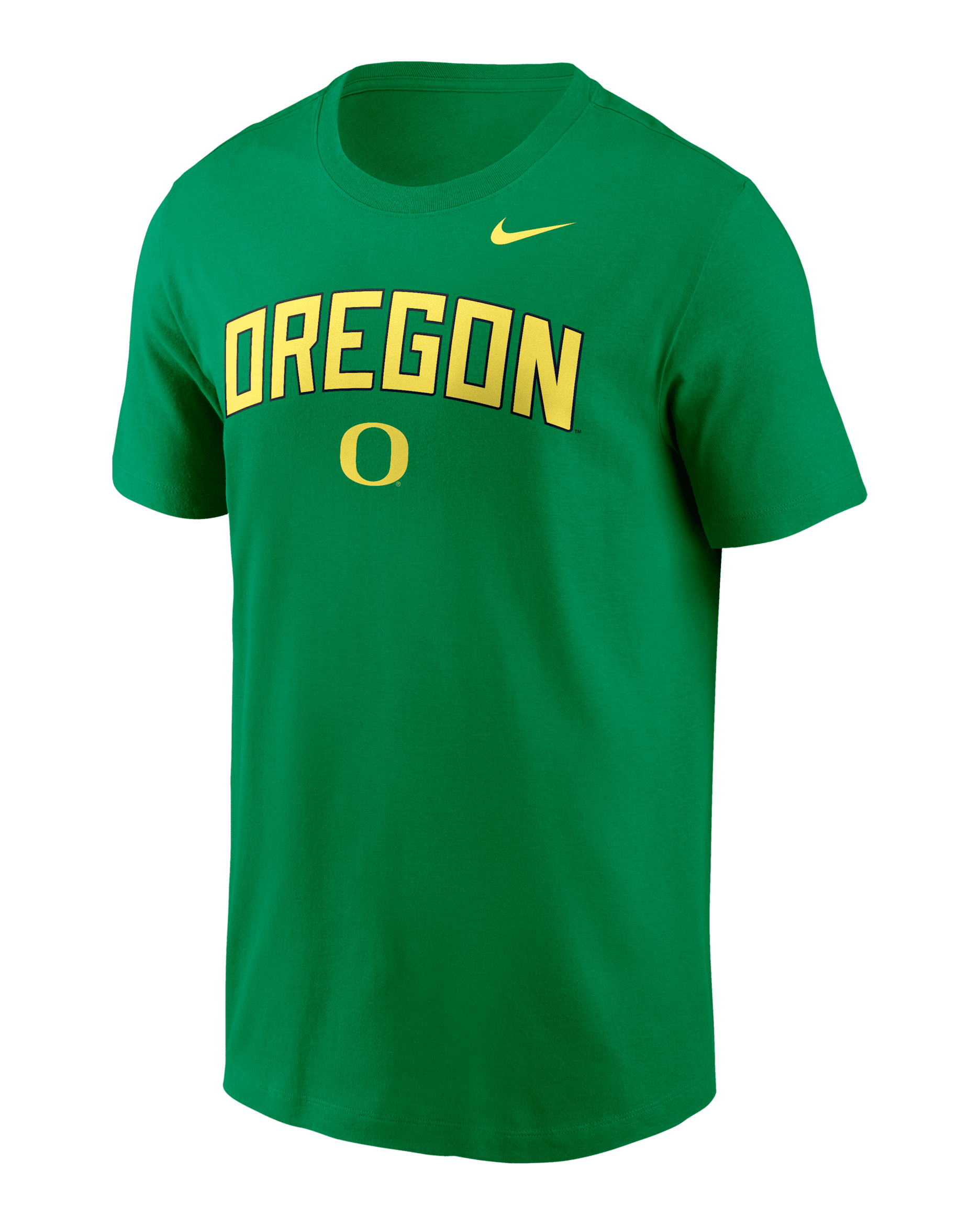 Playera universitaria Nike para hombre Oregon Primetime Arch Stack - Verde manzana