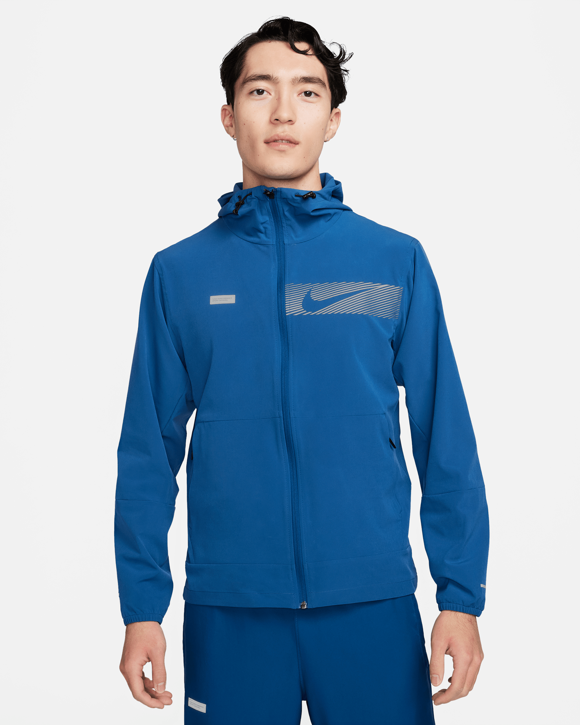เสื้อแจ็คเก็ตอเนกประสงค์มีฮู้ดผู้ชาย Repel Nike Unlimited - Court Blue