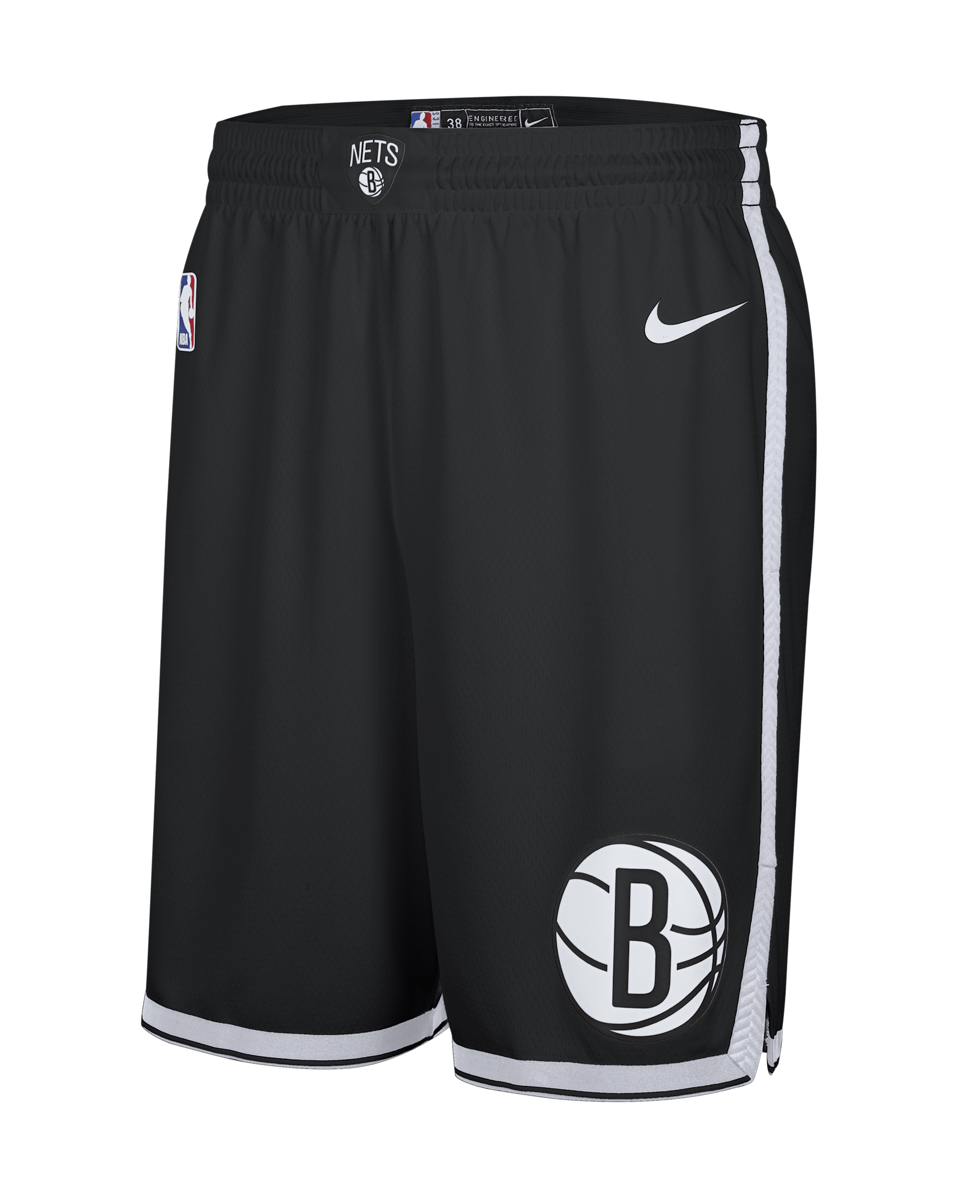 Shorts replica Brooklyn Nets 2024/25 Swingman Icon Edition Nike Dri-FIT NBA – Uomo - Nero/Bianco