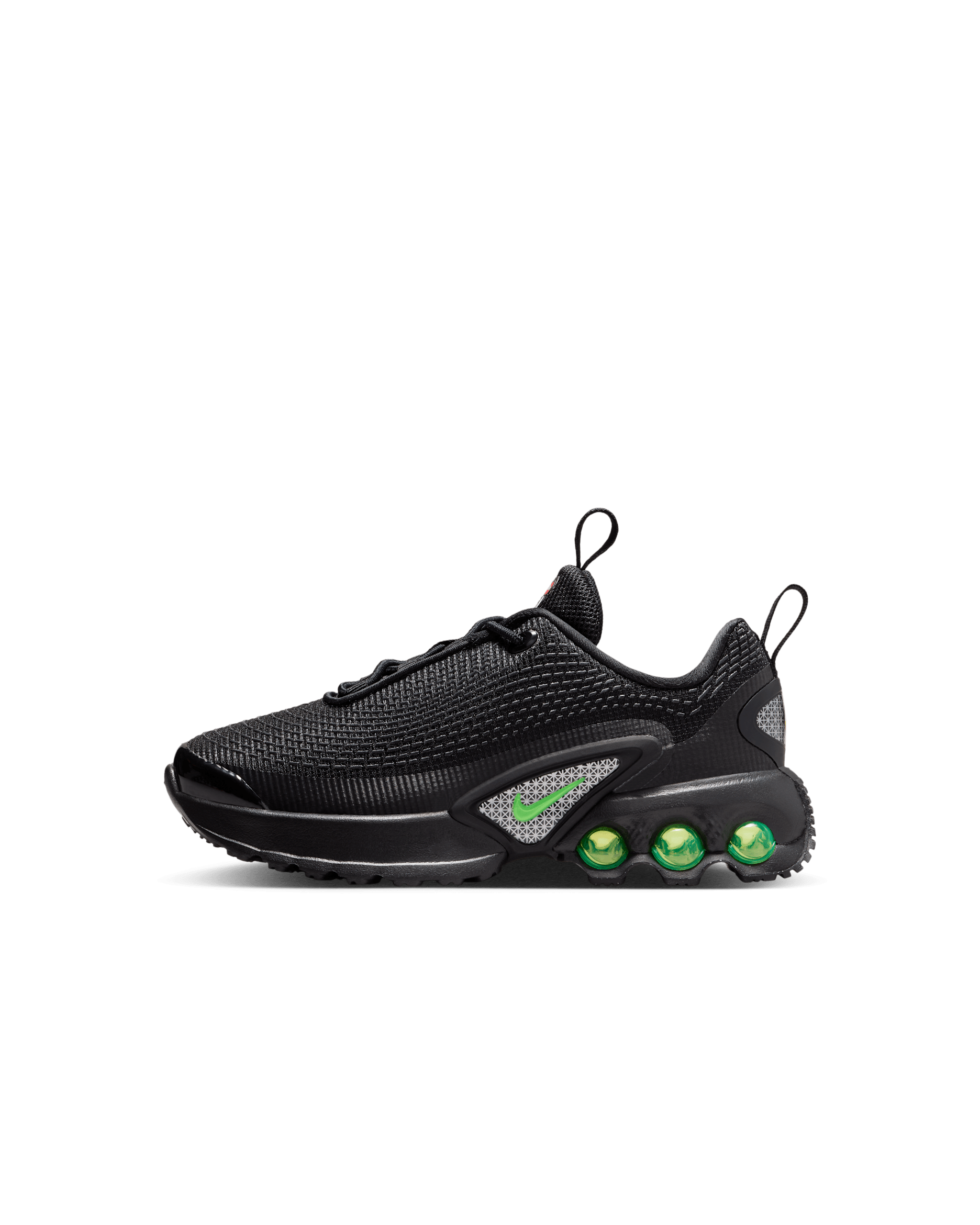 Nike Air Max Dn Younger Kids' Shoes - Black/Black/Anthracite/Green Strike