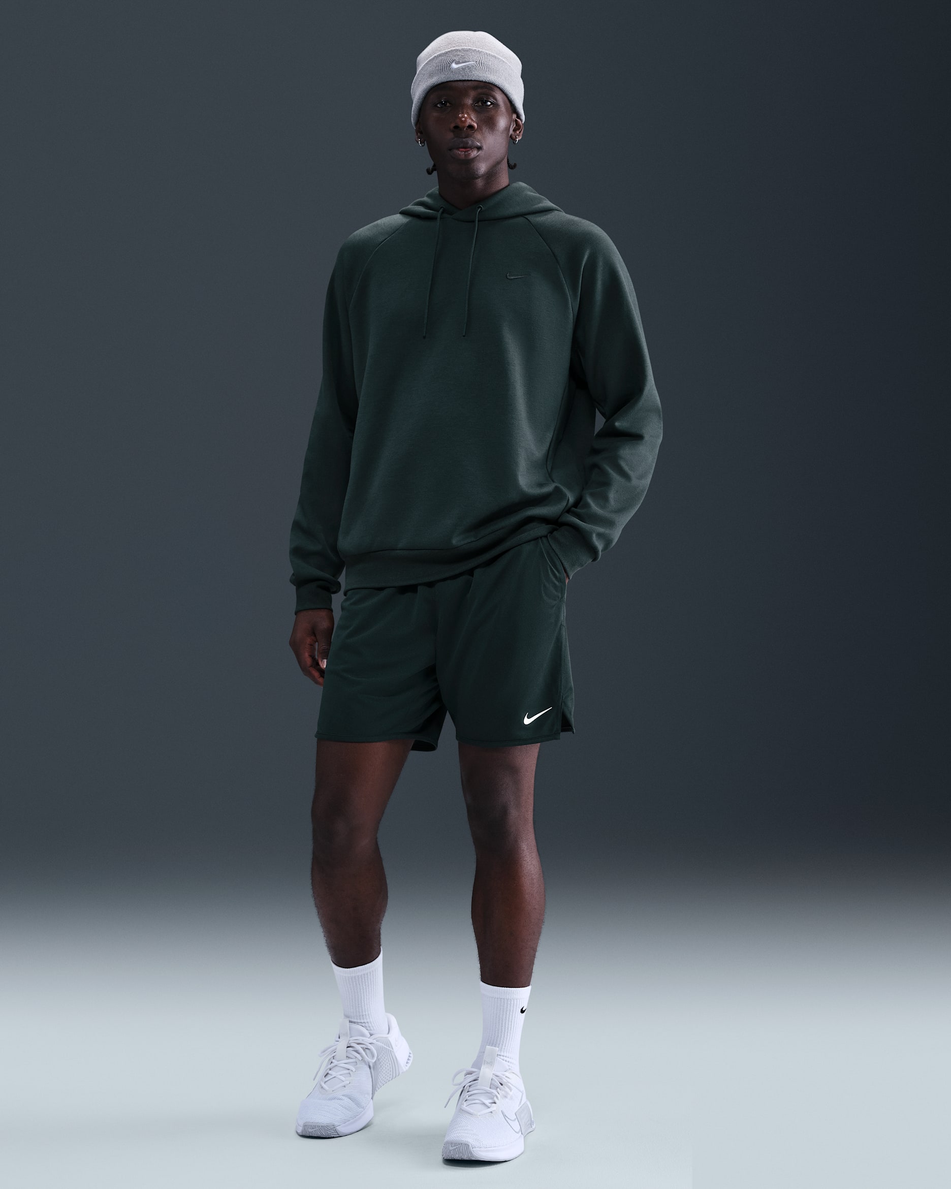 Short non doublé Dri-FIT 18 cm Nike Totality pour homme - Seaweed/Noir/Seaweed/Noir