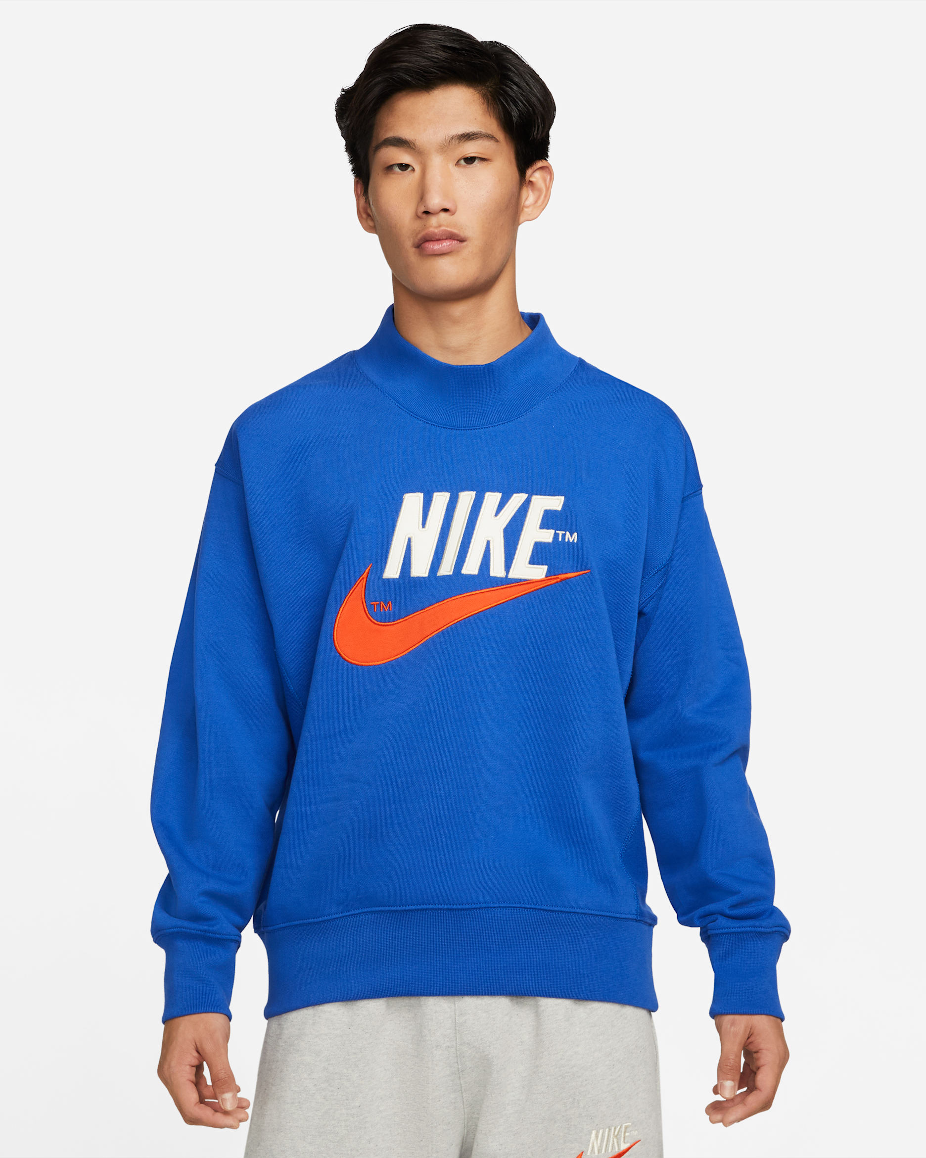 เสื้อโอเวอร์เชิ้ตผู้ชาย Nike Sportswear - Game Royal