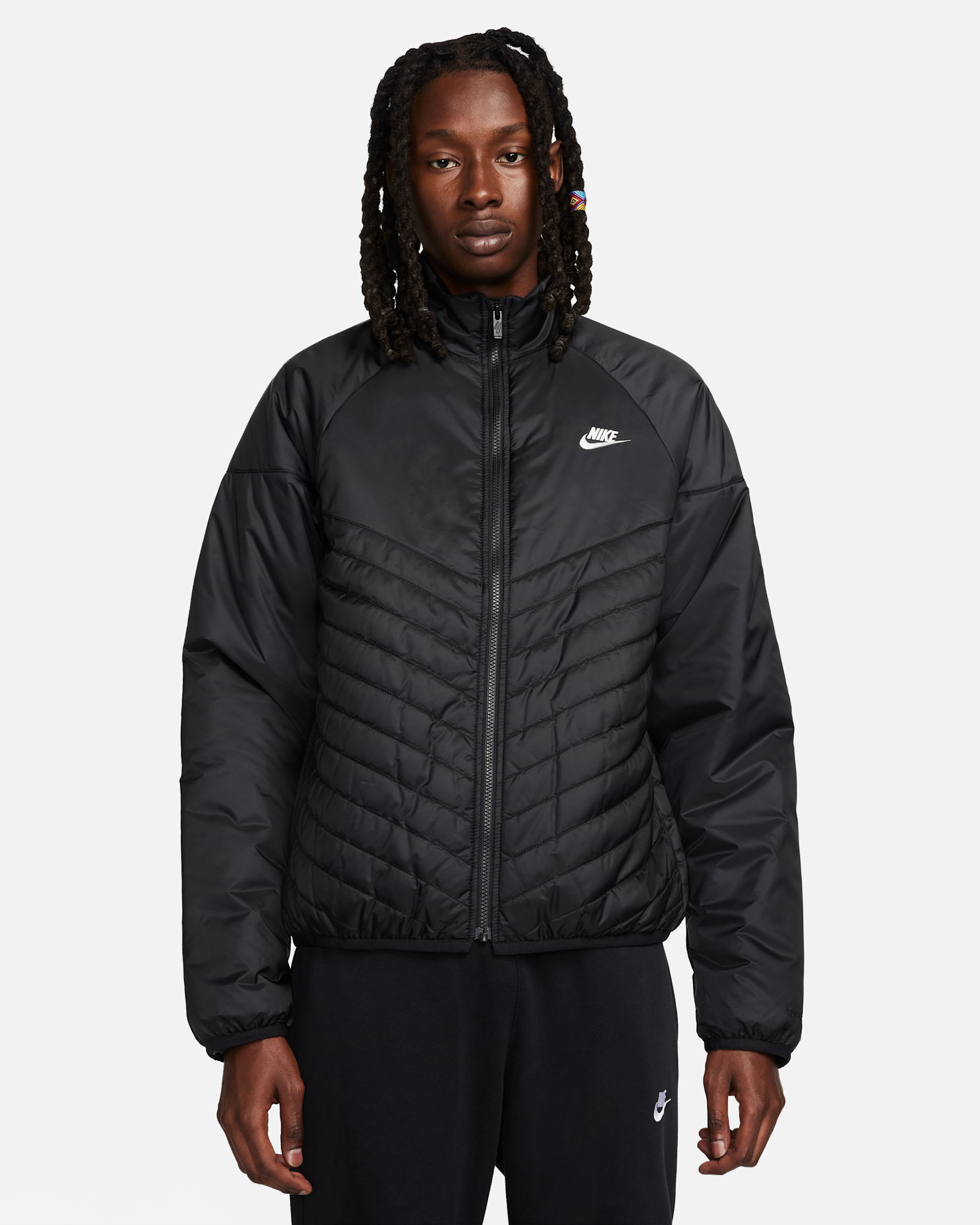 Nike Sportswear Windrunner Men's Therma-FIT Water-Resistant Puffer Jacket - Black/Black/Sail