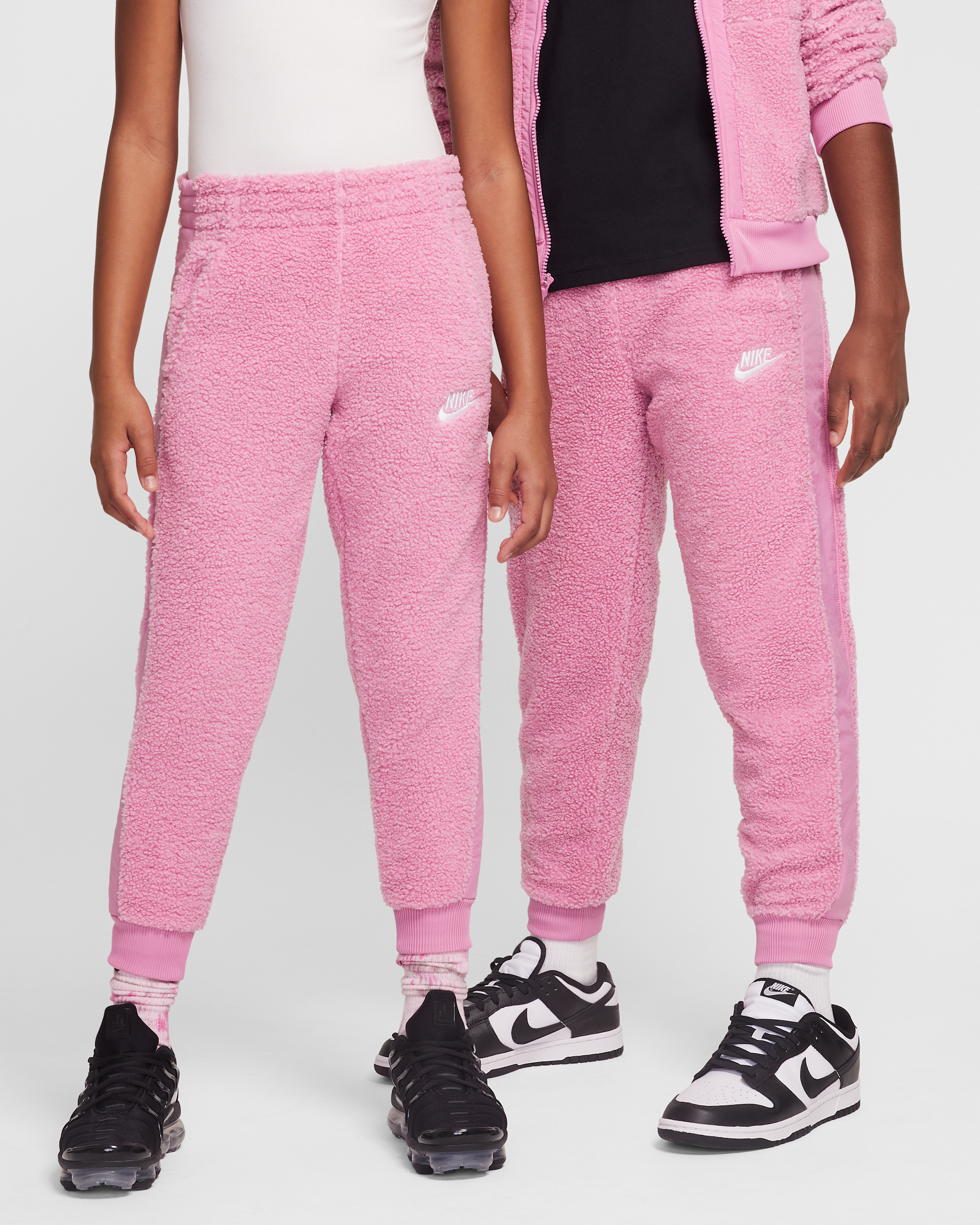 Nike Sportswear Club Fleece Big Kids' Winterized Pants - Magic Flamingo/Magic Flamingo/White