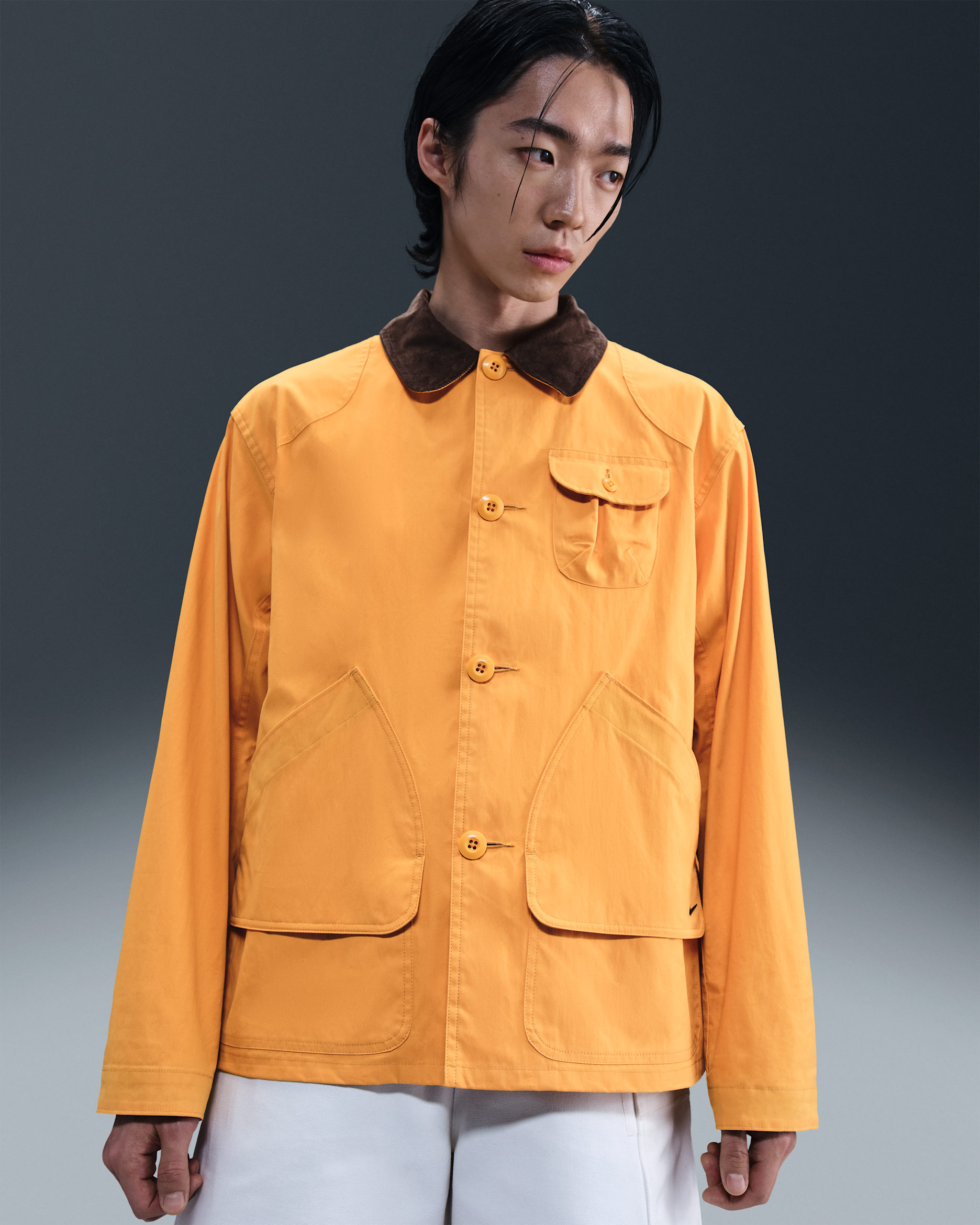 ナイキ ライフ メンズ アンラインド スタジオ ジャケット - ポレンライズ/バロックブラウン/ブラック