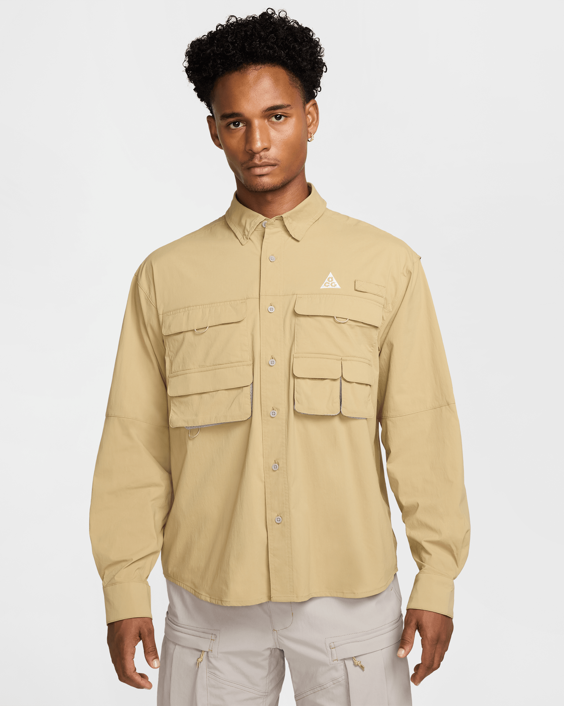 Nike ACG "Orb Weaver" Dri-FIT ADV UV Long-Sleeve Shirt - Parachute Beige/College Grey/Summit White