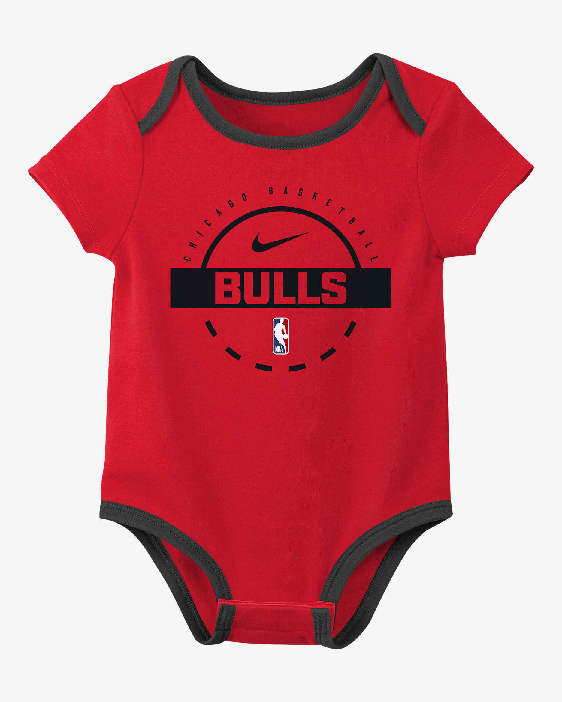 Nike "Chicago Bulls" Baby (0-3M) NBA Bodysuit (2-Pack) - Red/Grey