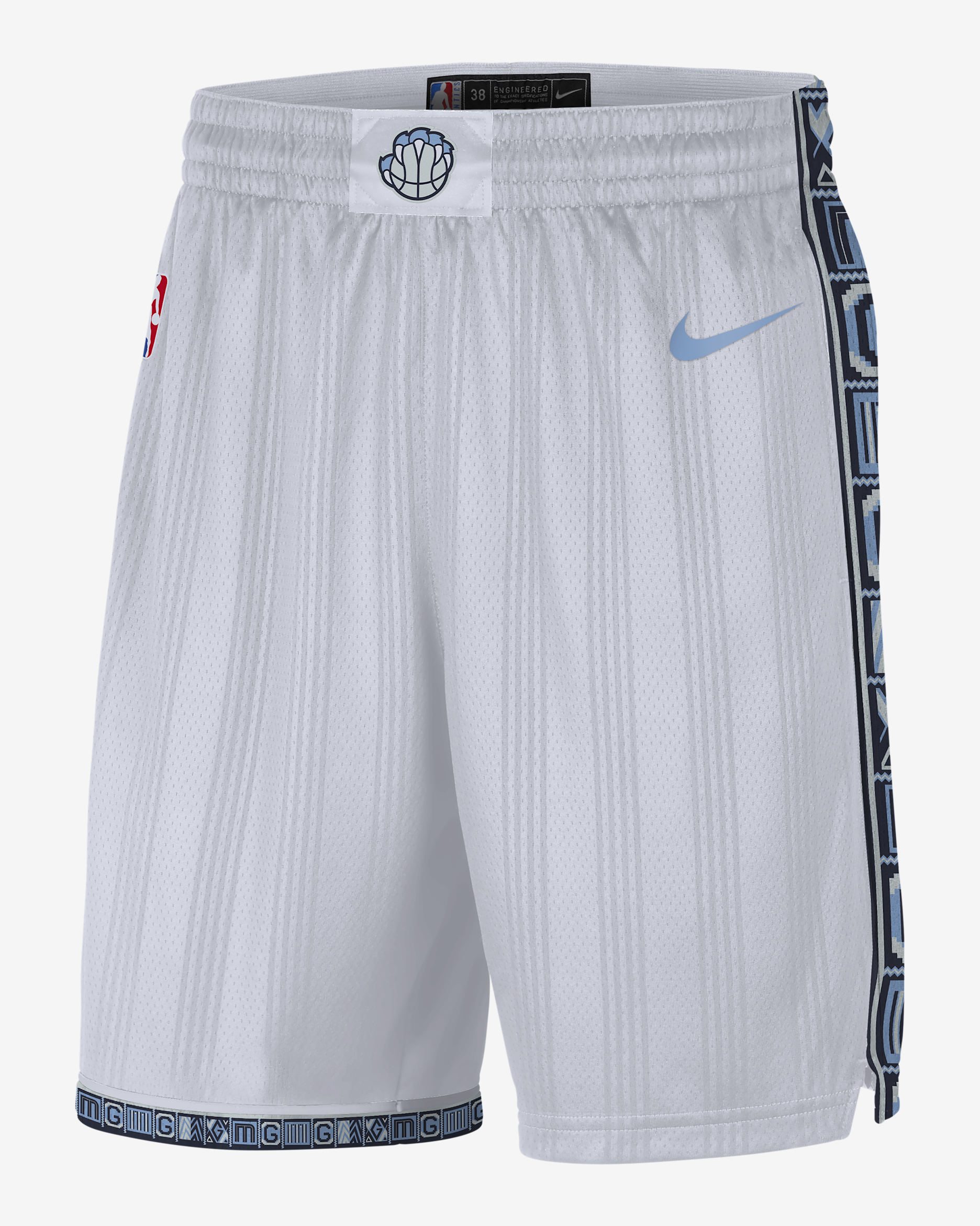 Memphis Grizzlies City Edition Men's Nike Dri-FIT NBA Swingman Shorts - White/Light Blue