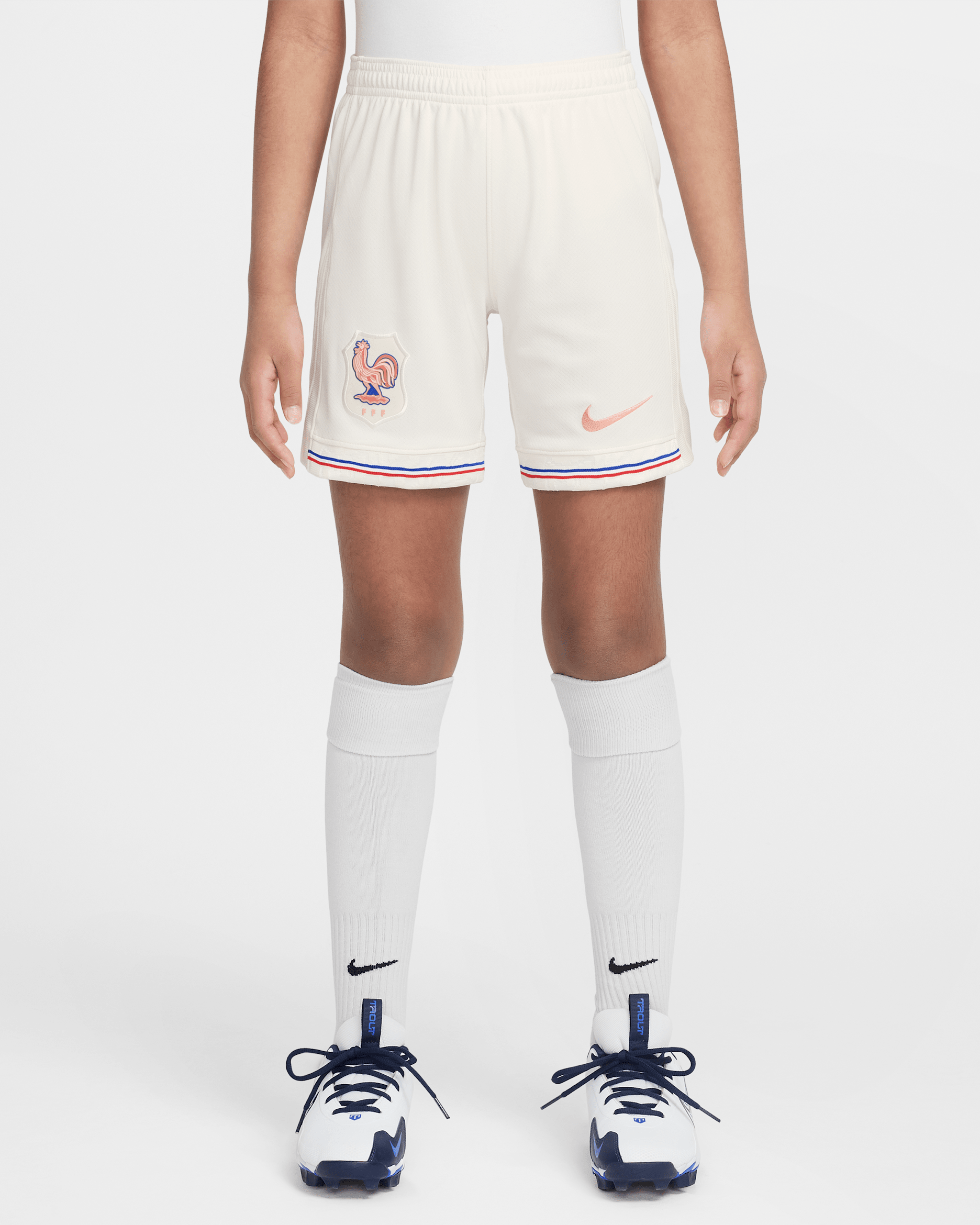 Segunda equipación Stadium FFF 2025/26 Pantalón corto de fútbol Replica Nike Dri-FIT - Niño/a - Pale Ivory/Light Madder Root