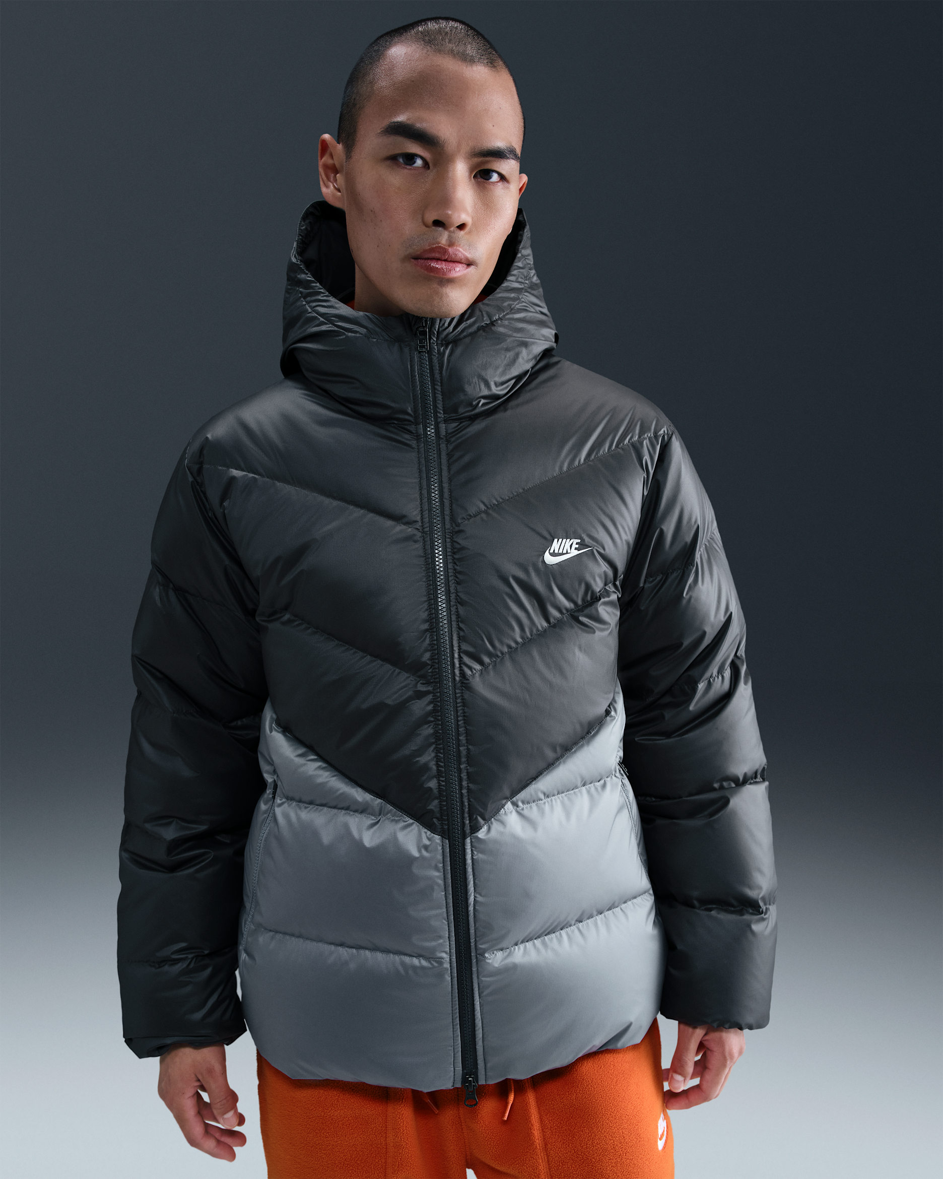 ナイキ ウィンドランナー メンズ ダウンジャケット - アンスラサイト/クールグレー/ホワイト