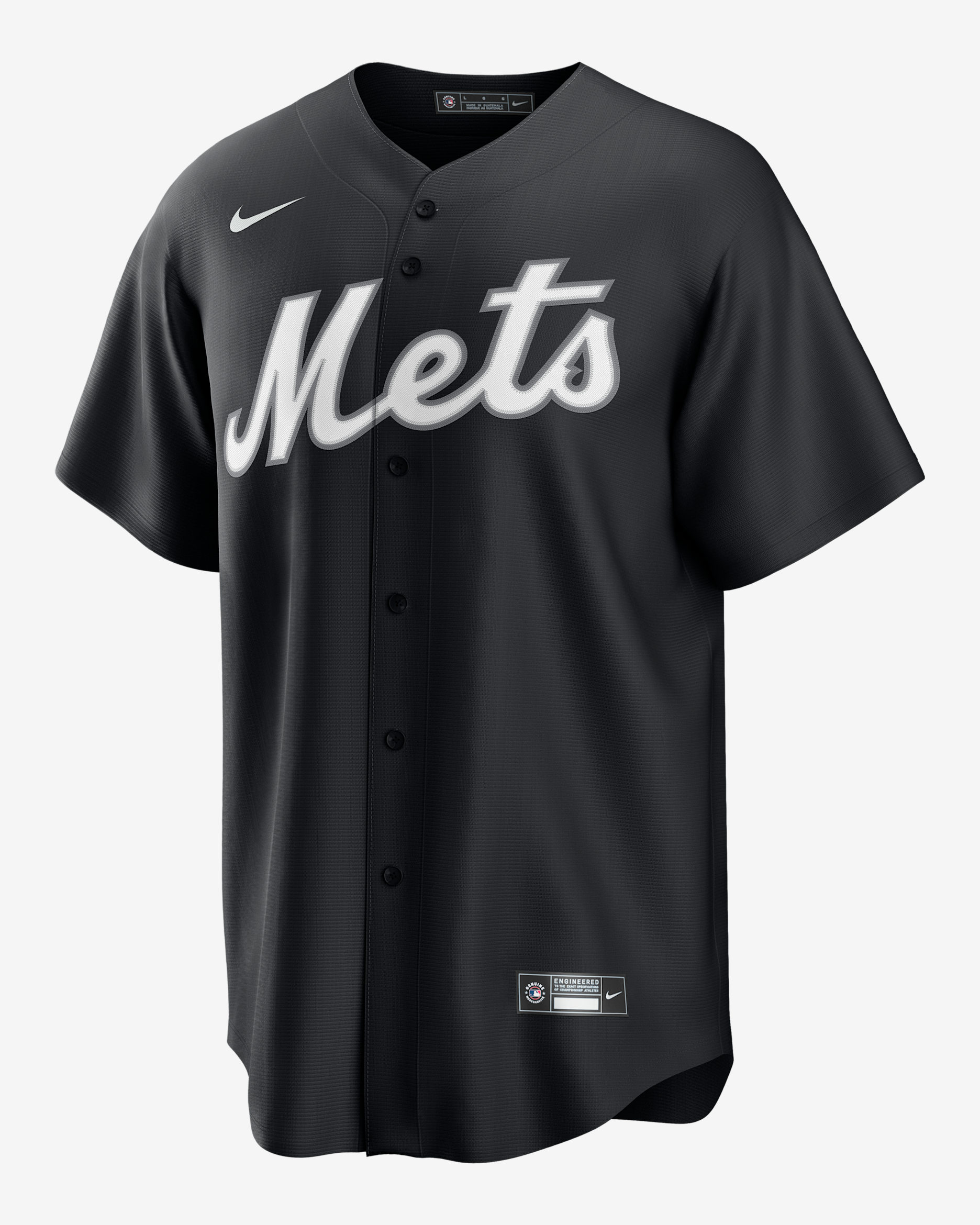 Jersey Nike de la MLB Replica para hombre Pete Alonso New York Mets - Negro
