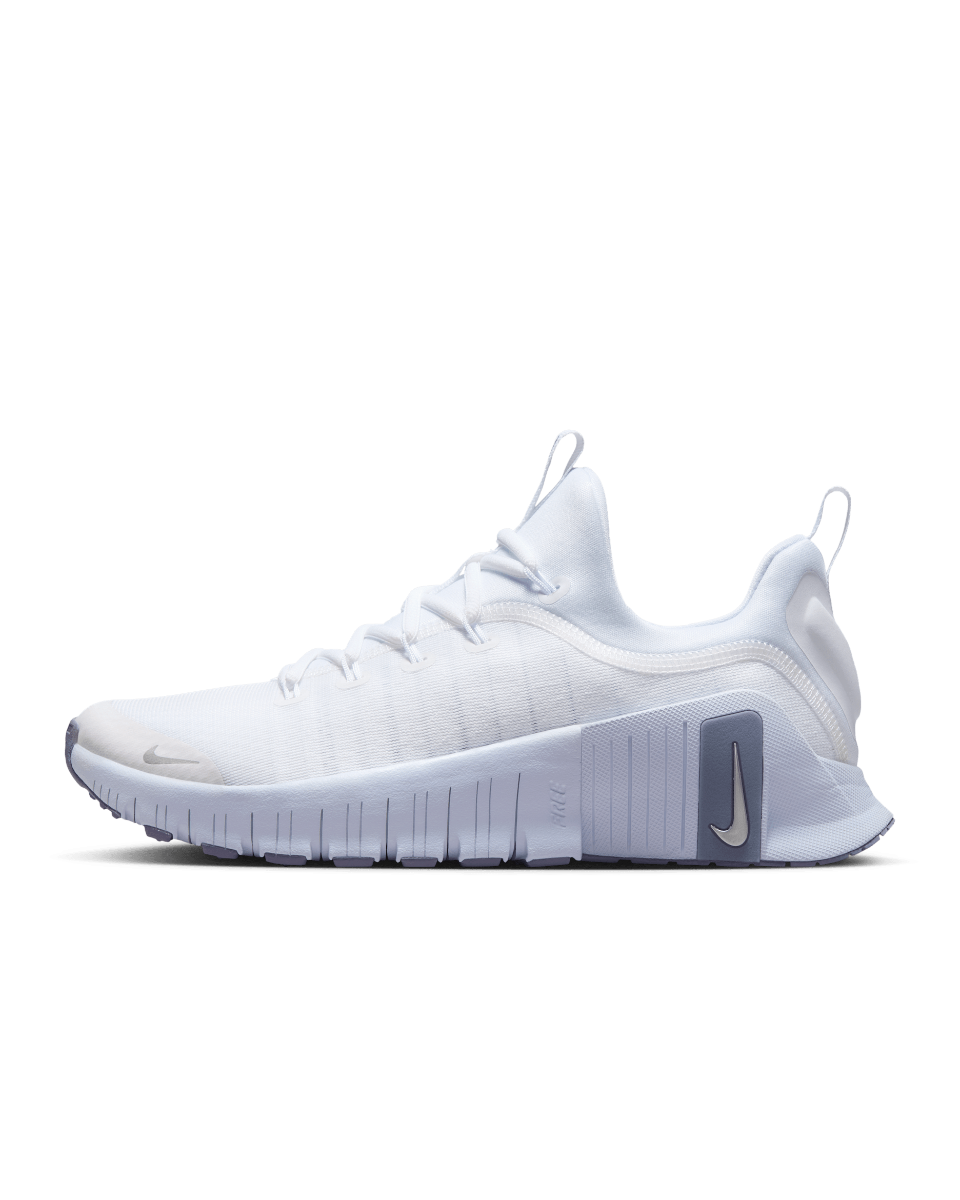 Nike Free Metcon 6 Women's Workout Shoes - White/Half Blue/Metallic Silver